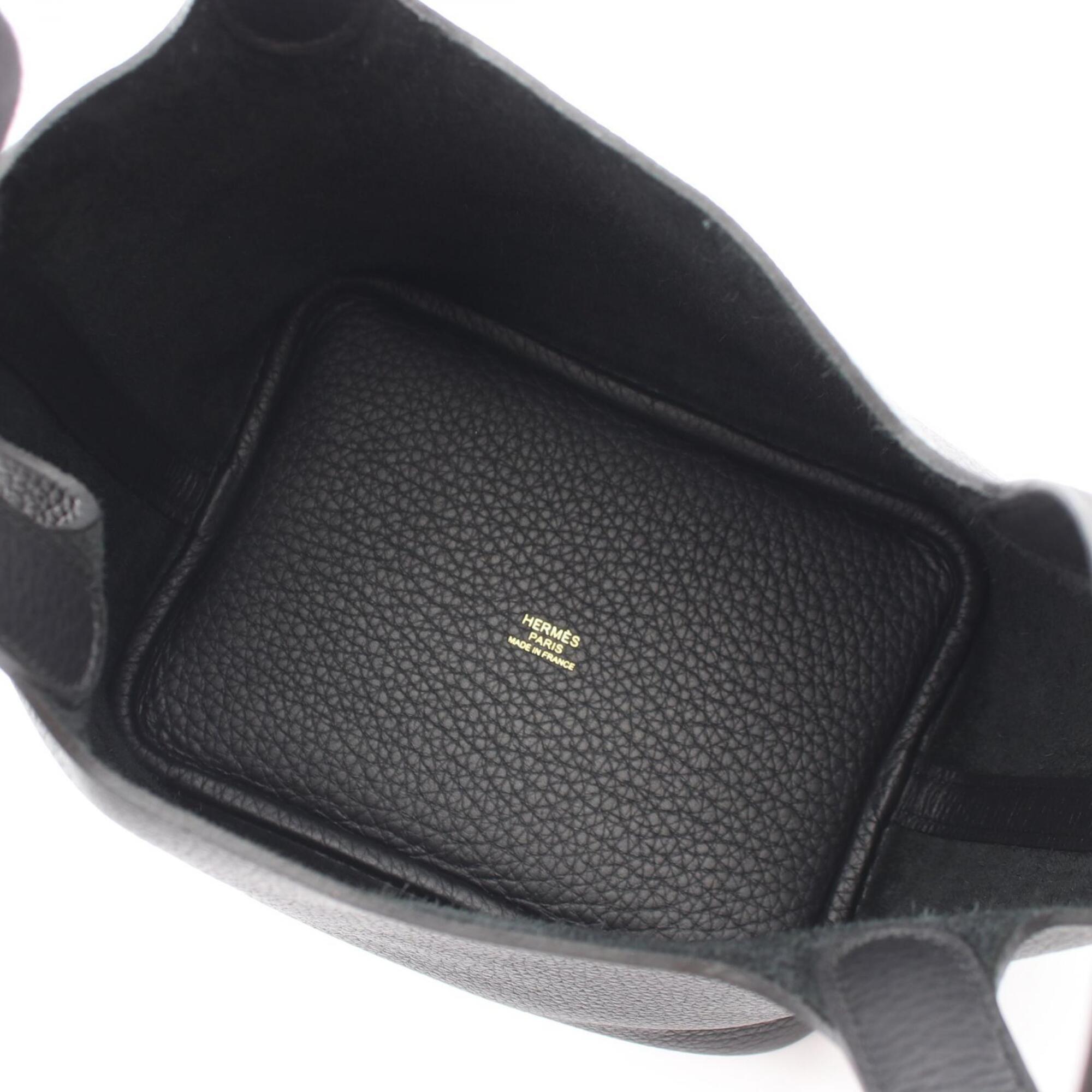 Hermes Black Taurillon Clemence Leather Handbag (Pre-Owned)