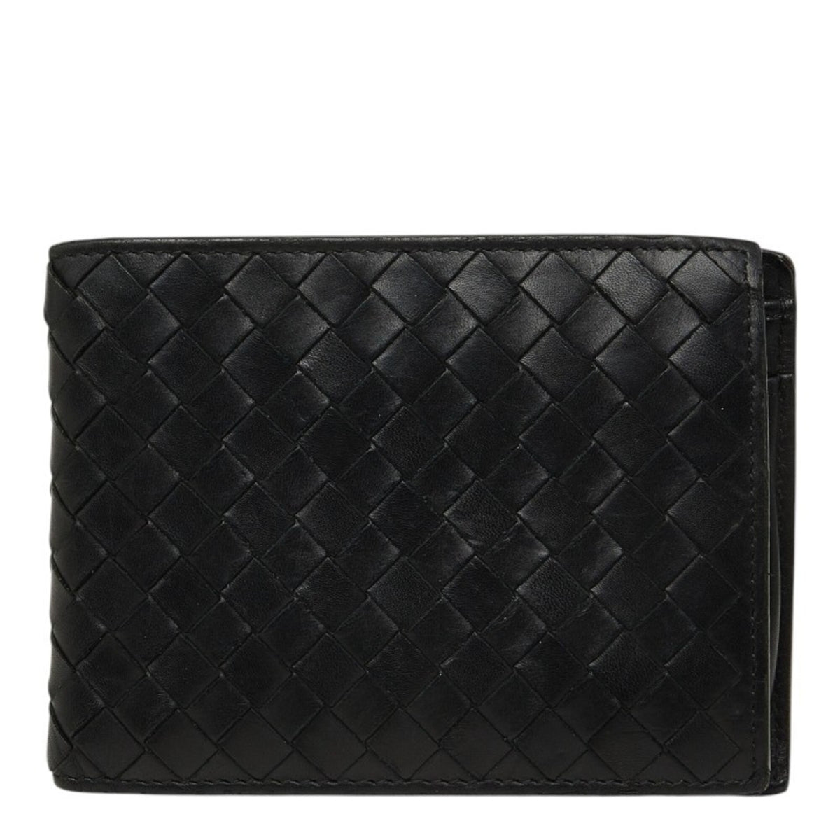 Bottega Veneta Black Intrecciato Wallet (Bi-Fold) (Pre-Owned)