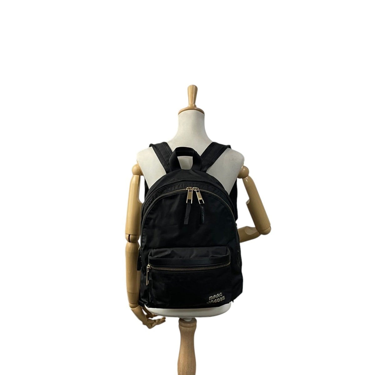 Marc Jacobs Black Polyester Leather Backpack (Pre-Owned)