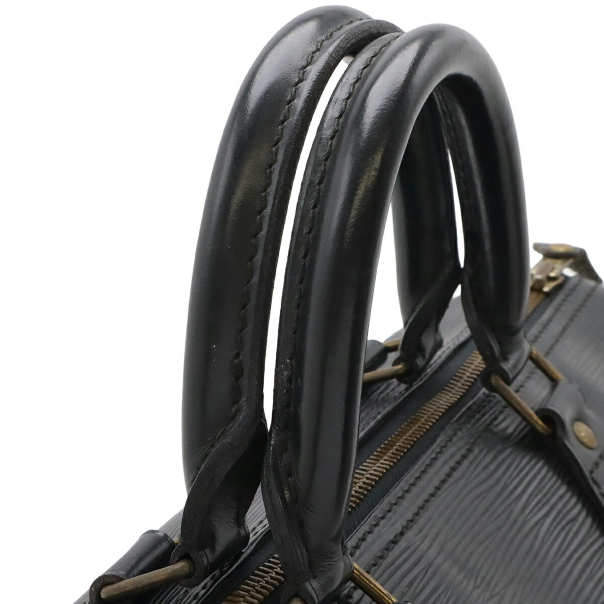 Louis Vuitton Epi Black Noir Epi Leather Boston Bag Handbag (Pre-Owned)