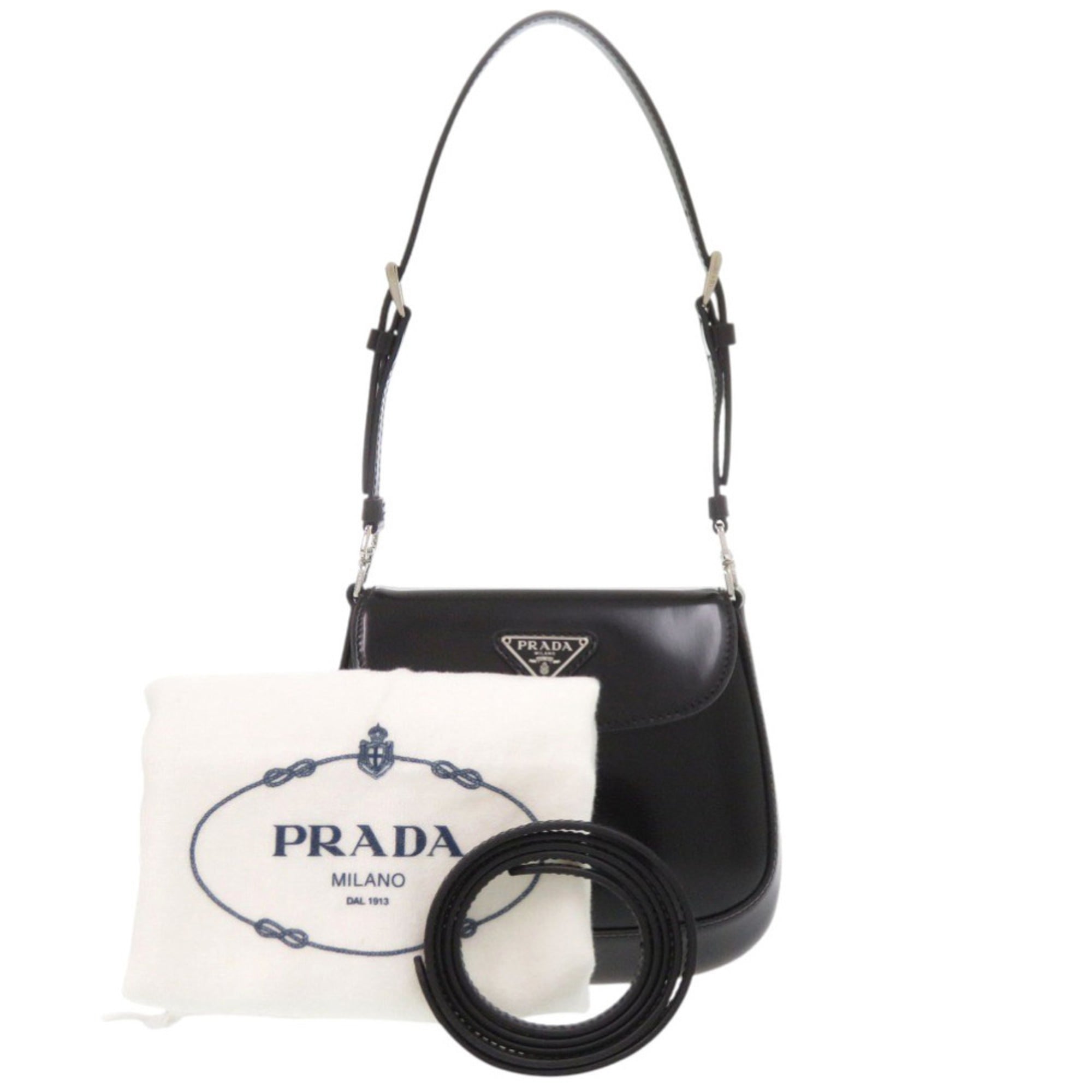 Prada Black Leather Shoulder Bag (Pre-Owned)