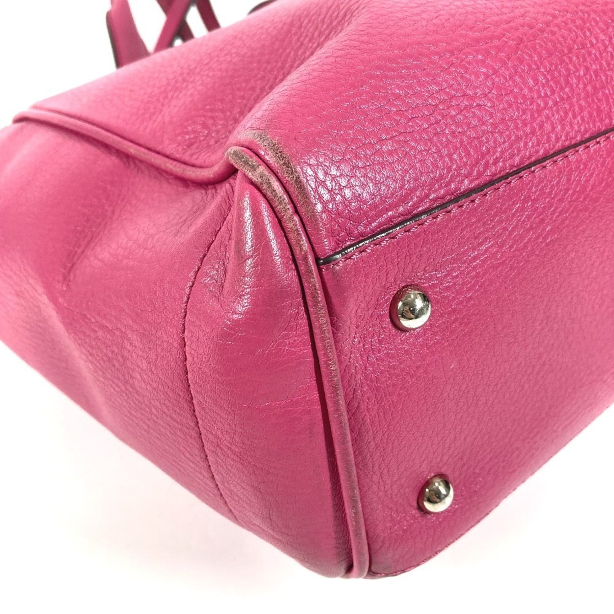 Loewe Pink Leather Shoulder Bag Tote Bag (Pre-Owned)