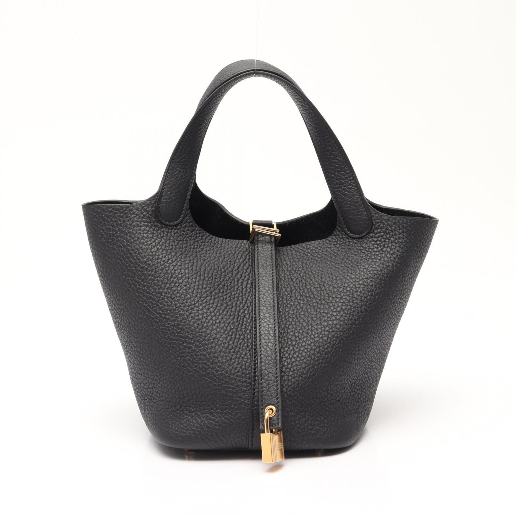 Hermes Black Taurillon Clemence Leather Leather Handbag (Pre-Owned)