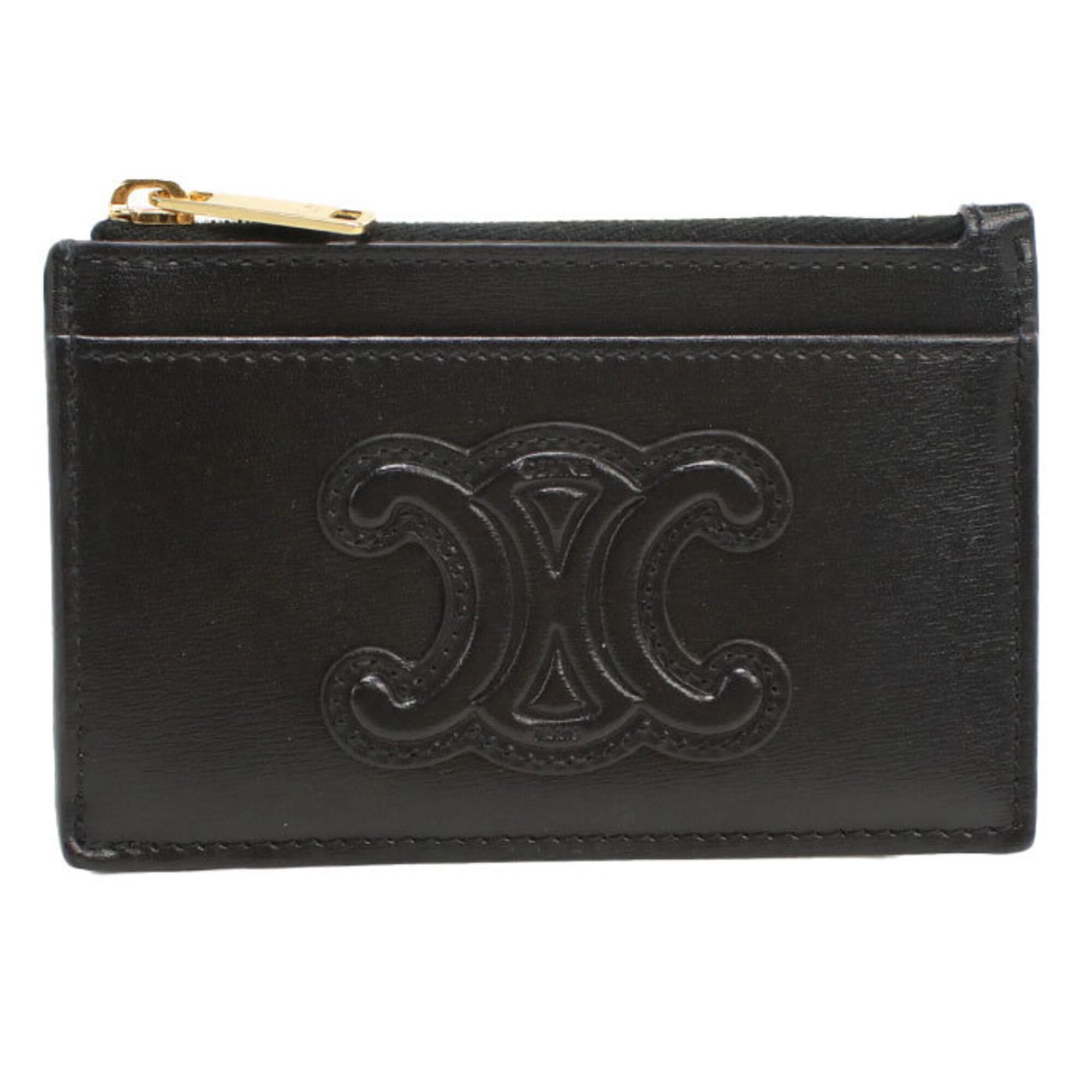 Celine Black Leather Coin Purse/Coin Case (Pre-Owned)