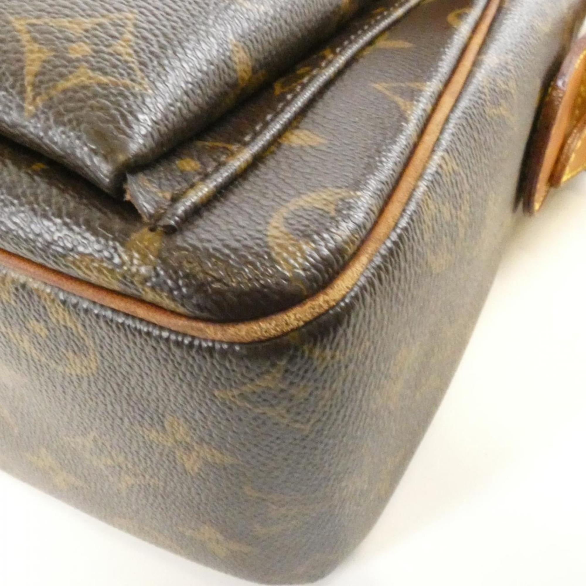 Louis Vuitton Brown Coated Canvas Shoulder Bag (Pre-Owned)