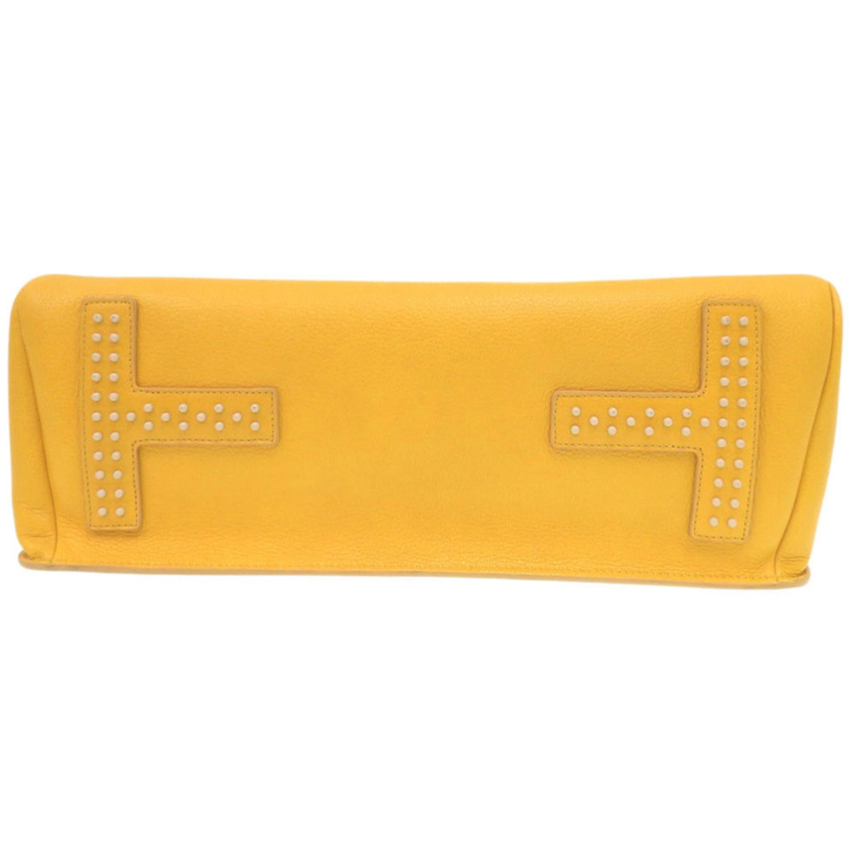 Tod's Yellow Leather Handbag Shoulder Bag (Pre-Owned)