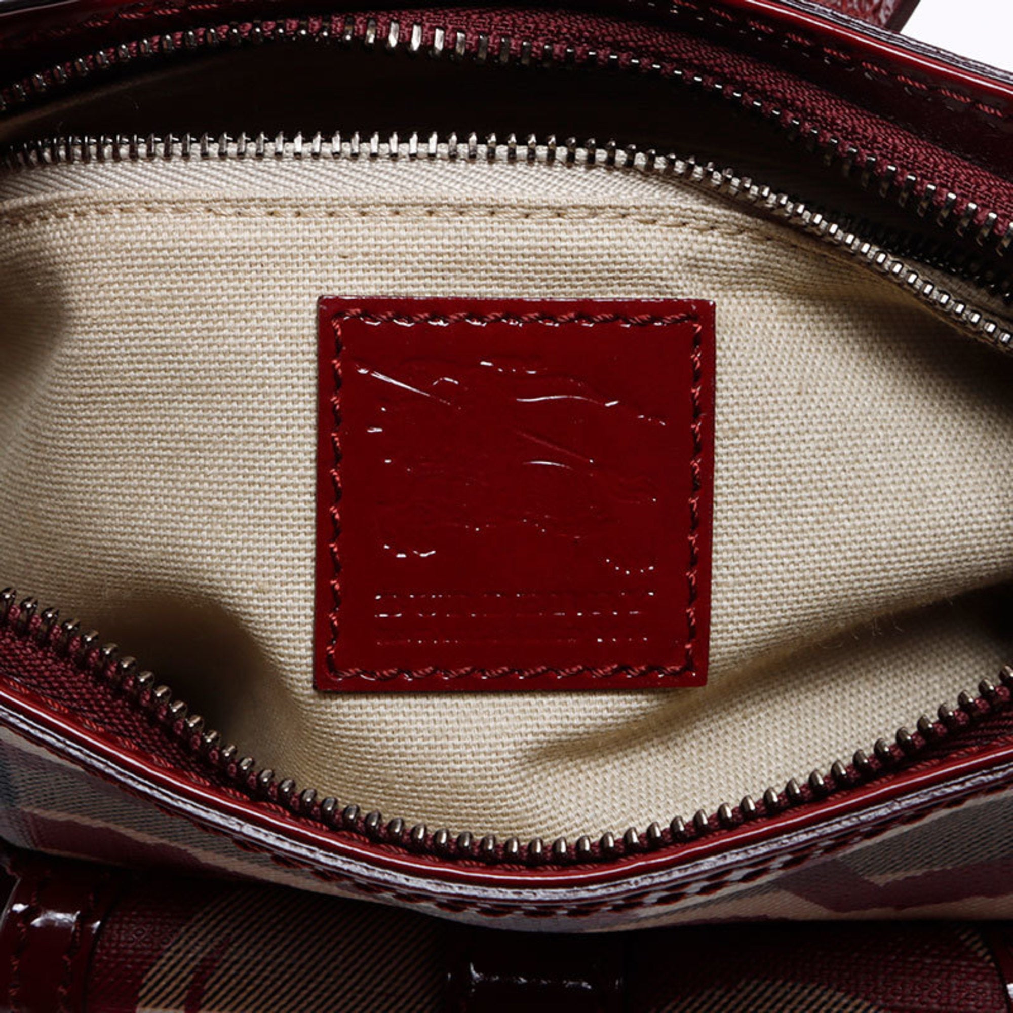 Burberry Beige Red Color Shoulder Bag (Pre-Owned)