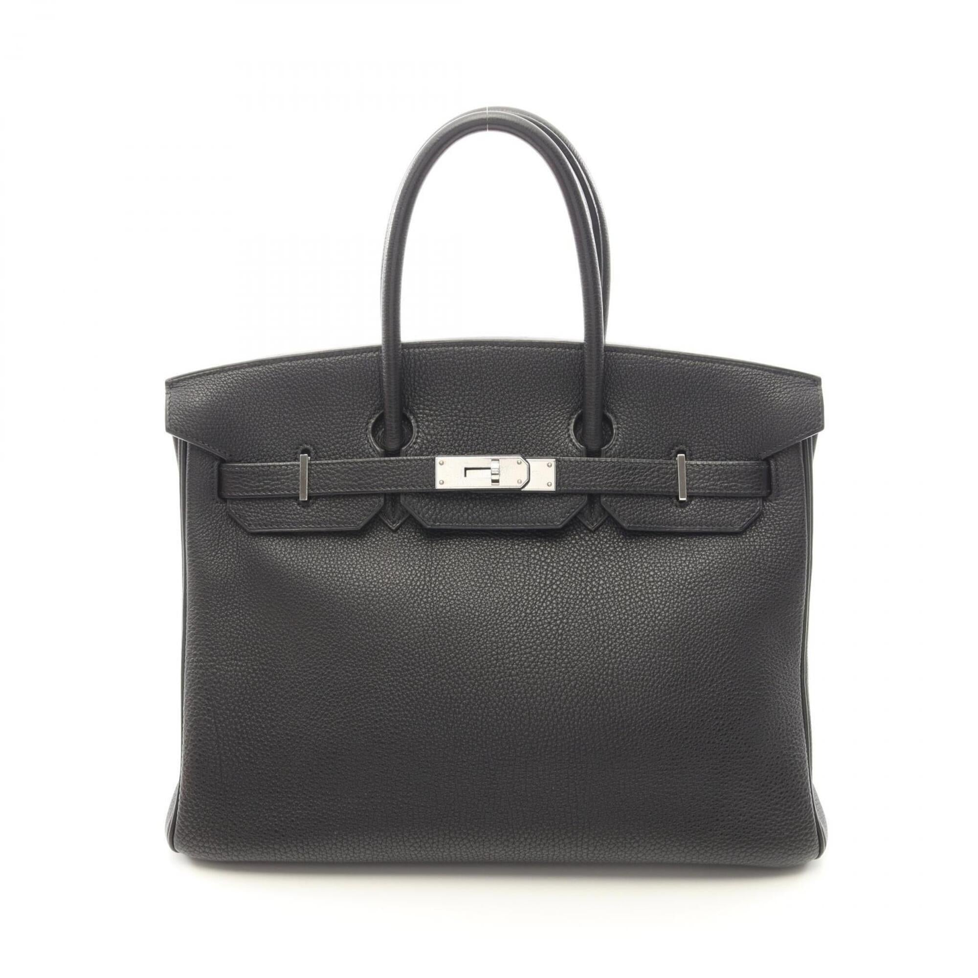Hermes Black Togo Leather Leather Handbag (Pre-Owned)