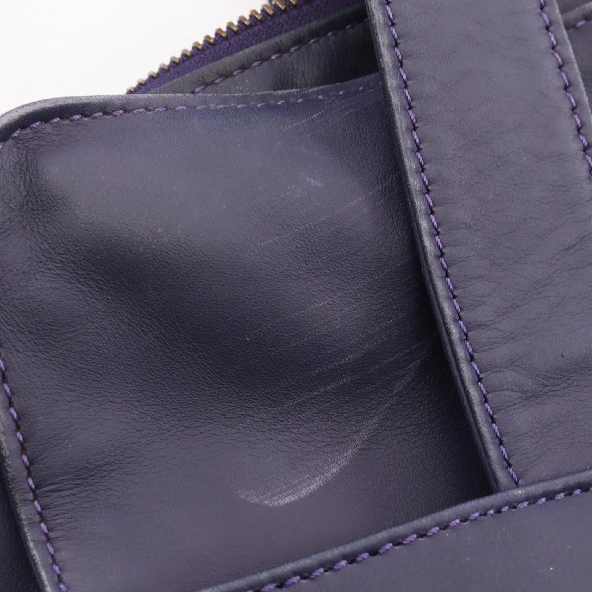 Celine Navy Leather Handbag Tote Bag (Pre-Owned)