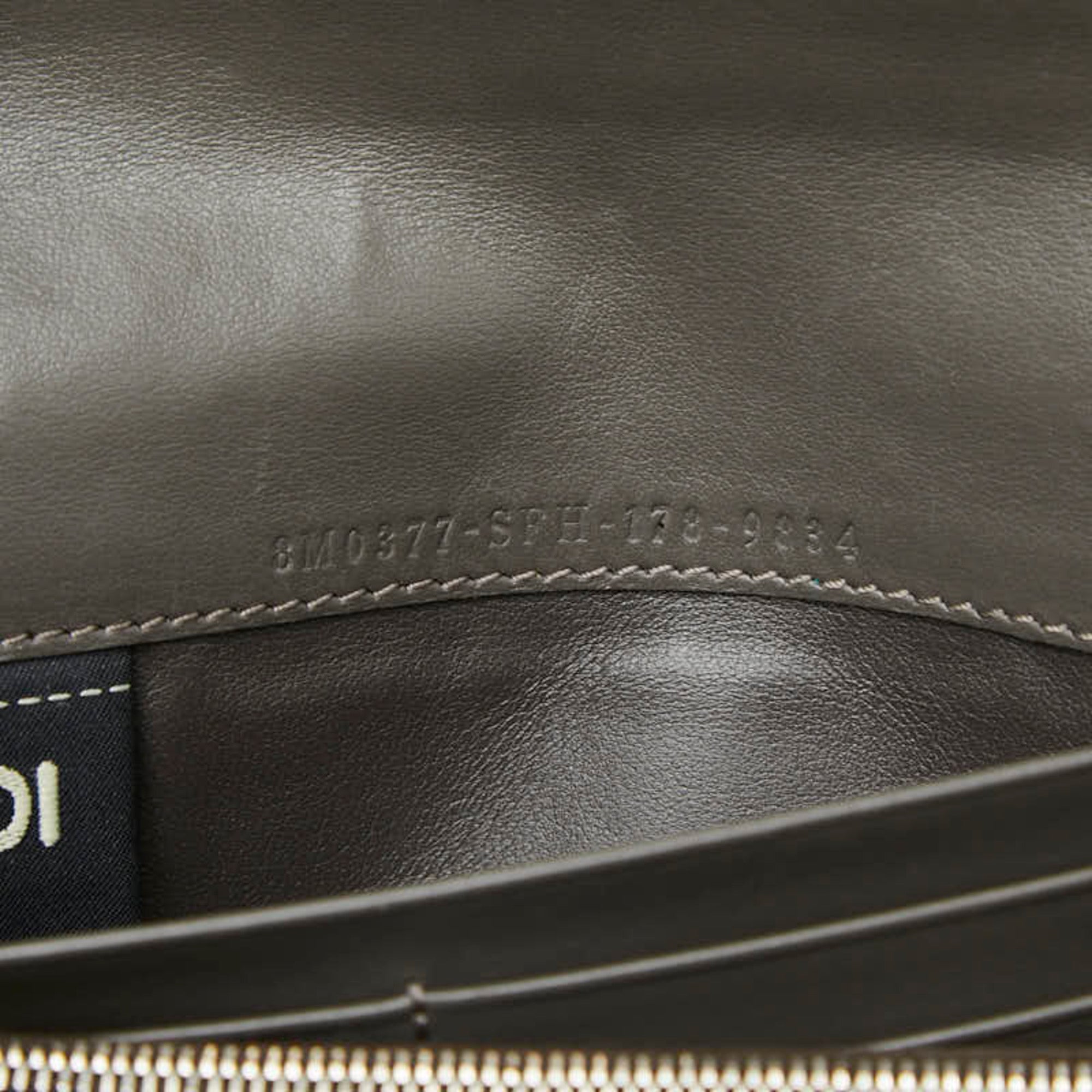 Fendi Blue Leather Long Wallet (Bi-Fold) (Pre-Owned)