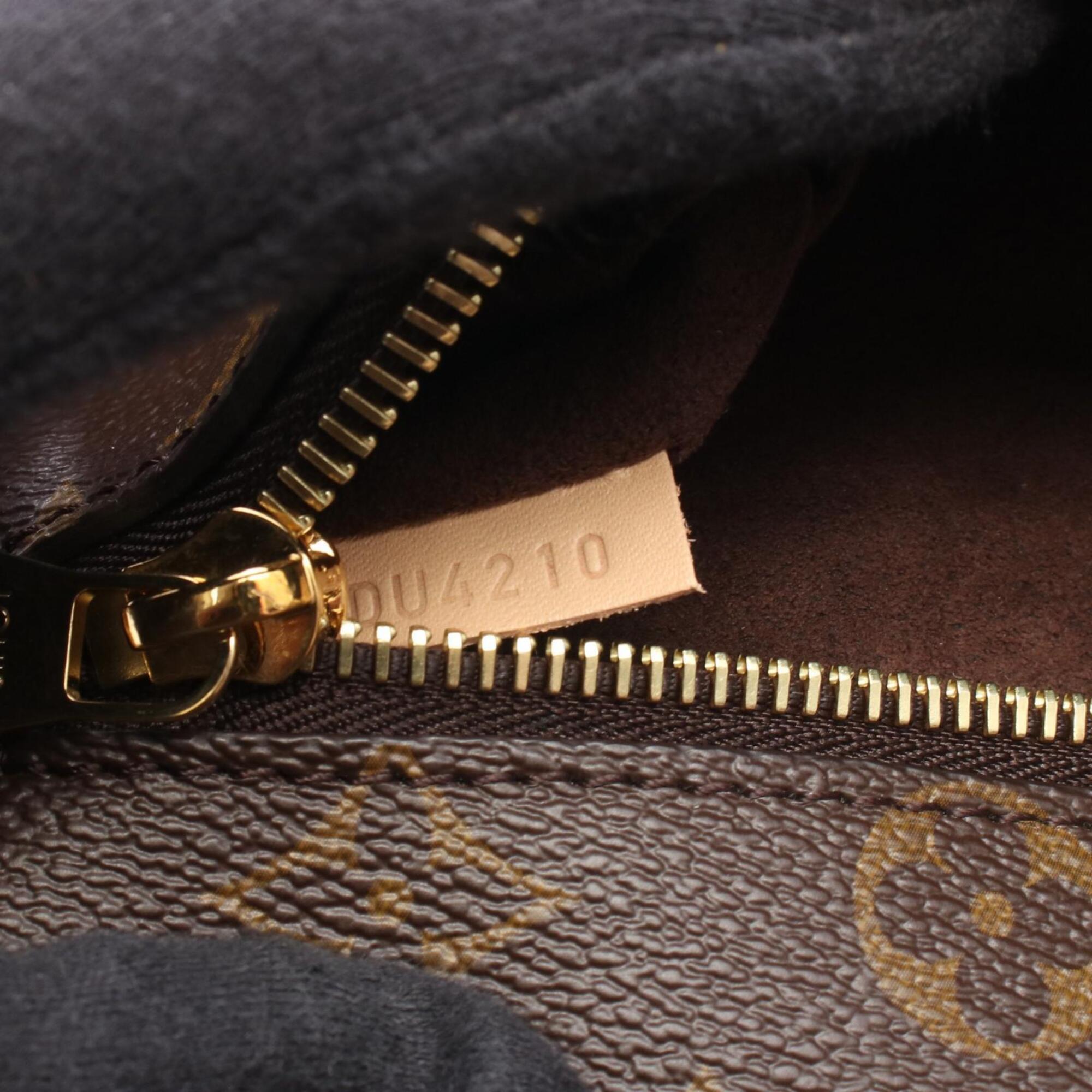 Louis Vuitton Brown Monogram Coated Canvas Leather Handbag Pochette (Pre-Owned)
