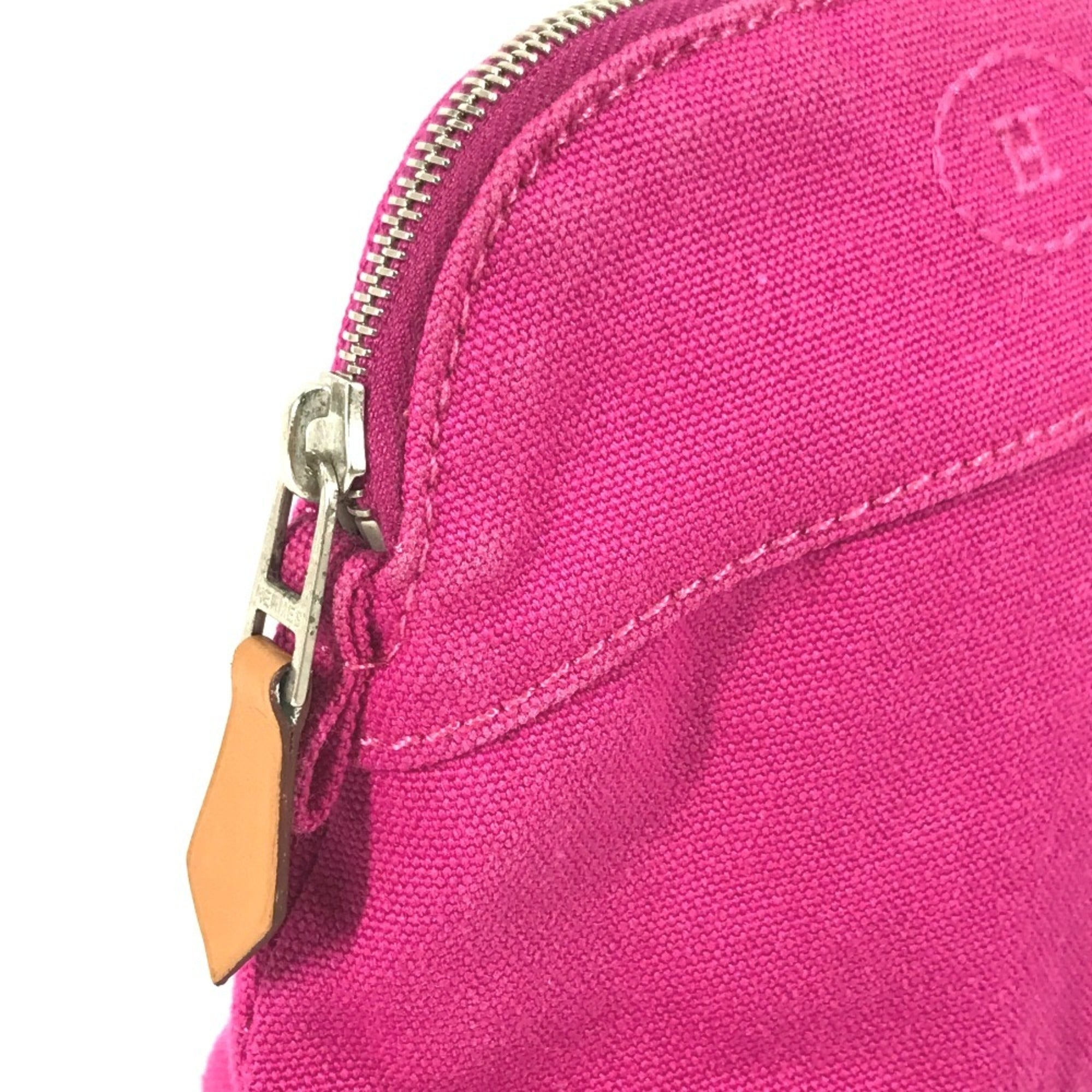 Hermes Pink Canvas Pouch (Pre-Owned)