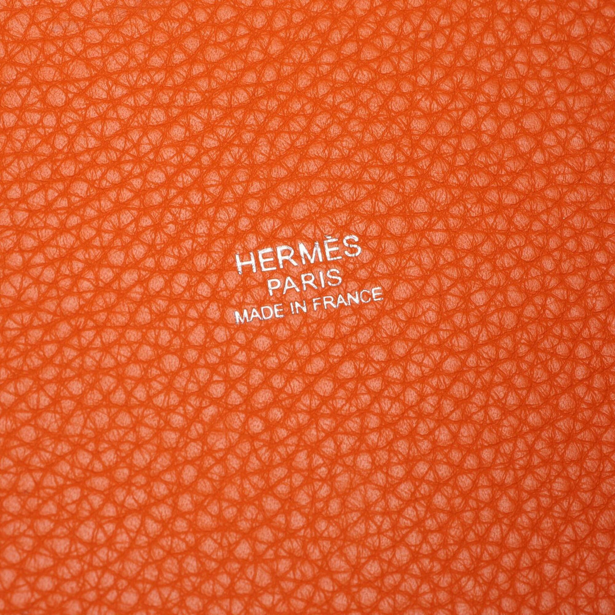 Hermes Orange Taurillon Clemence Leather Handbag (Pre-Owned)