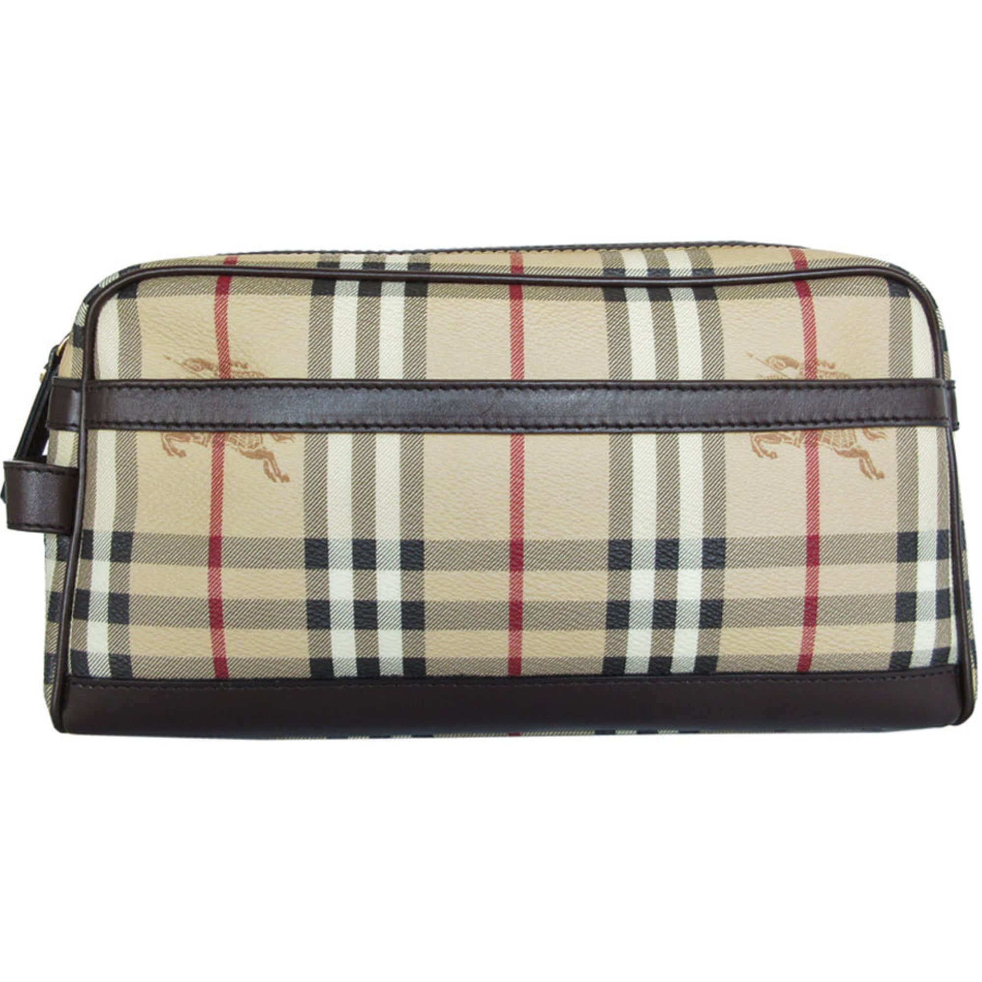 Burberry Beige Multi-Color Pvc Leather Clutch Bag (Pre-Owned)