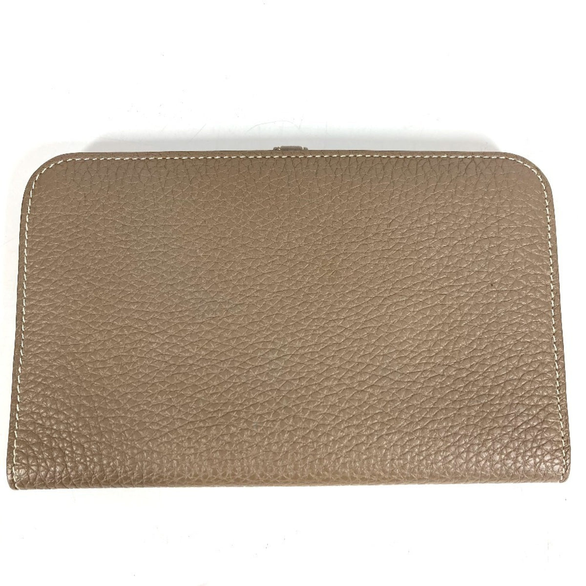 Hermes Etoupe Gray Gray Togo Leather Long Wallet (Bi-Fold) (Pre-Owned)