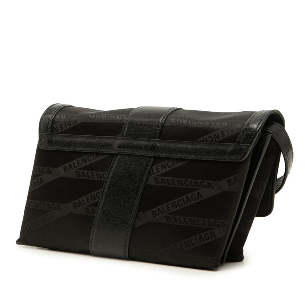 Balenciaga Black Nylon Leather Shoulder Bag (Pre-Owned)