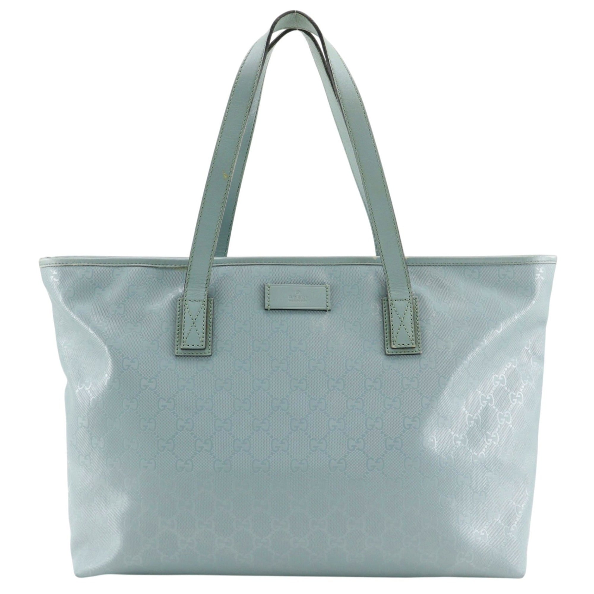 Gucci Light Blue Gg Imprimé Tote Bag (Pre-Owned)