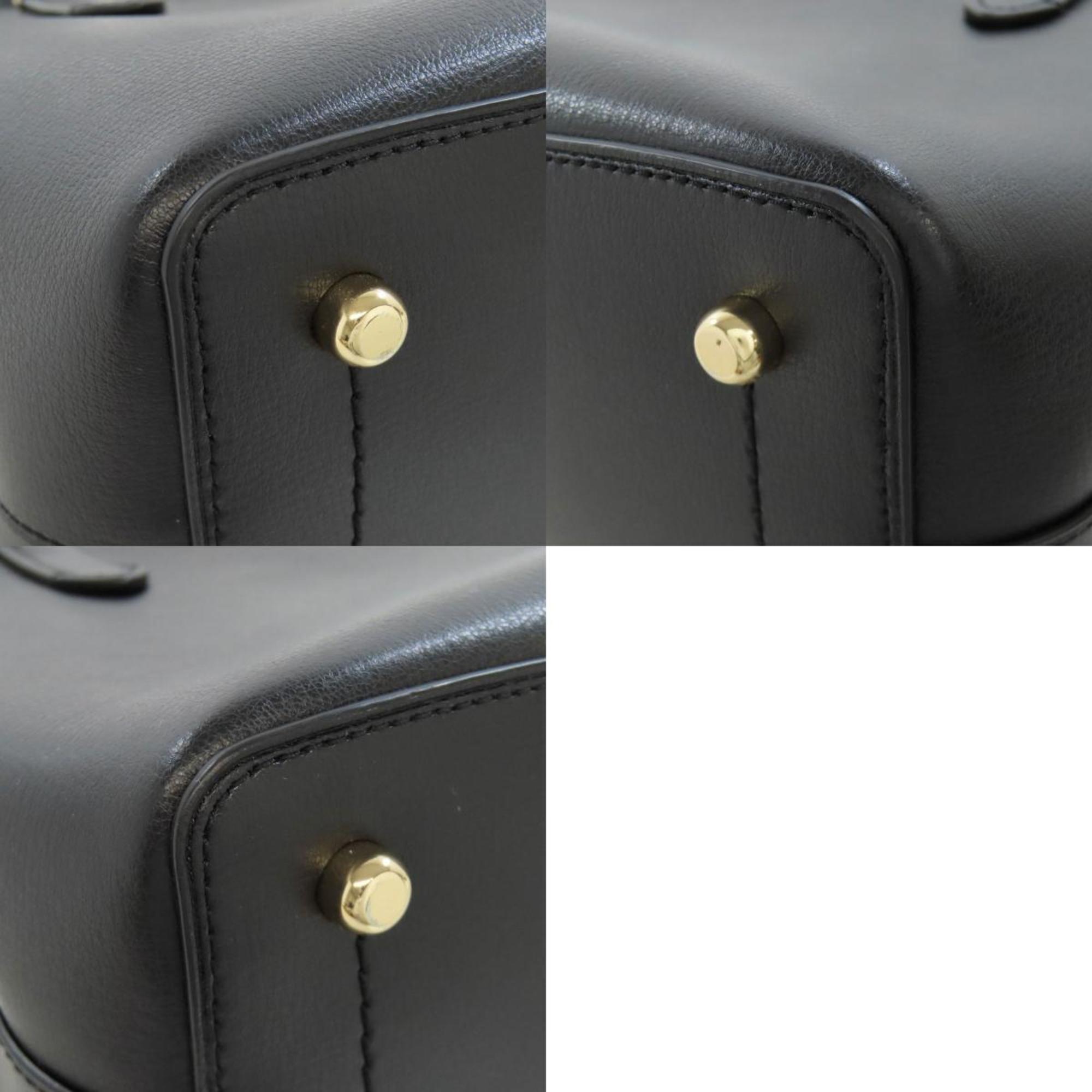 Coach Black Leather Handbag (Pre-Owned)