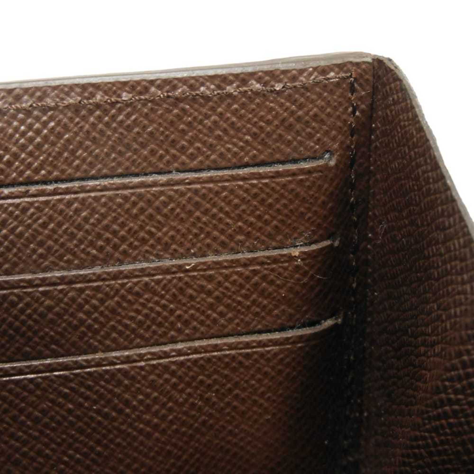 Louis Vuitton Black Brown Damier Canvas Noir Damier Canvas Leather Long Wallet (Bi-Fold) (Pre-Owned)