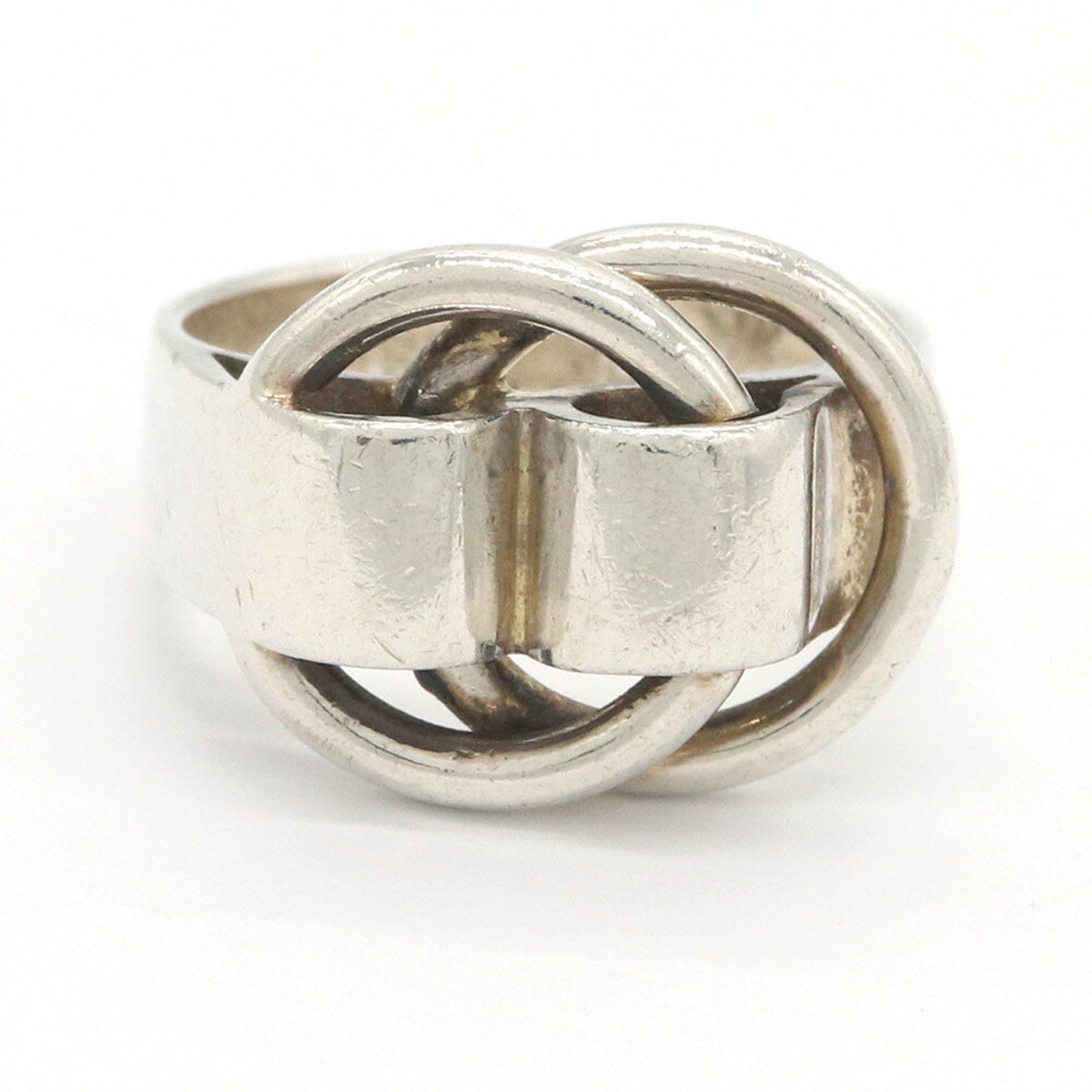 Hermes Sterling Silver 925 Band Ring (Pre-Owned)