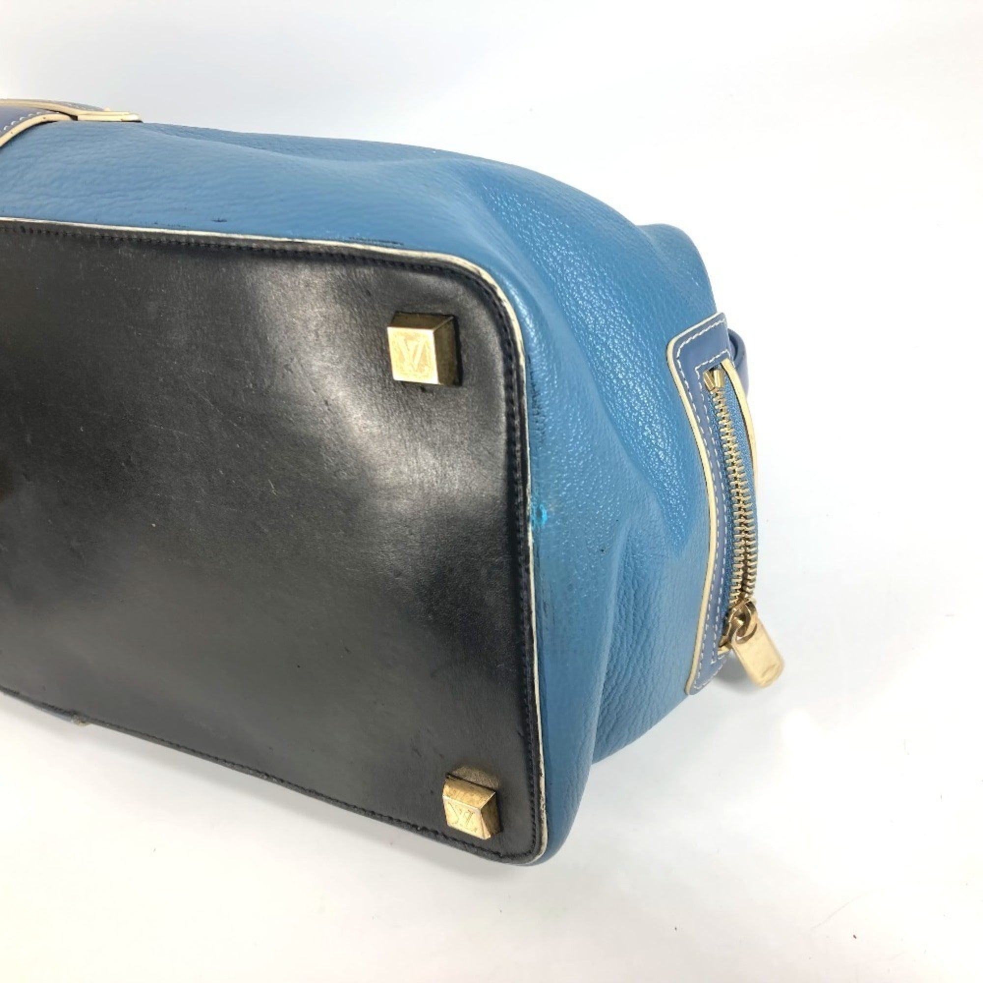Louis Vuitton Suhali Blue Suhali Leather Handbag Tote Bag (Pre-Owned)