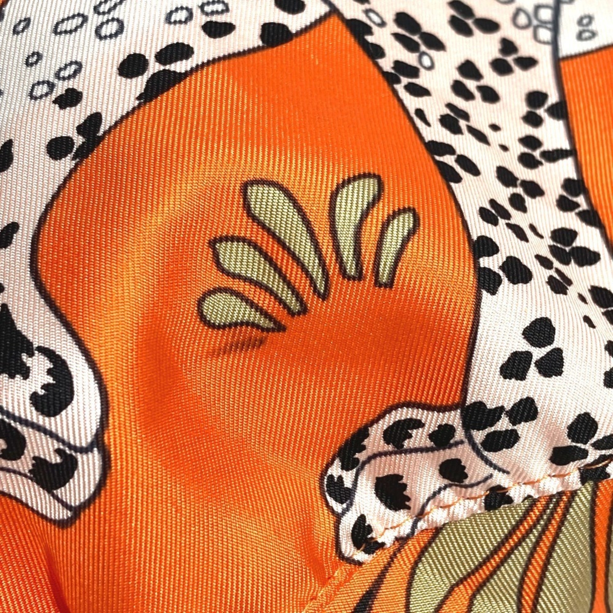 Hermes Orange Silk Pouch (Pre-Owned)