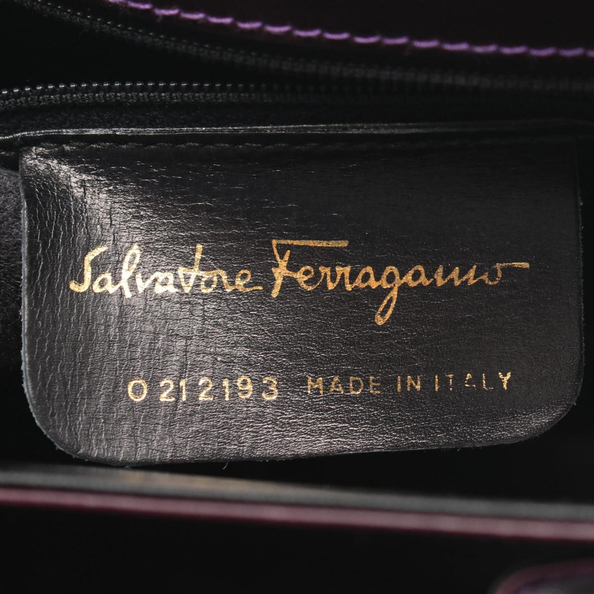 Salvatore Ferragamo Purple Leather Handbag (Pre-Owned)