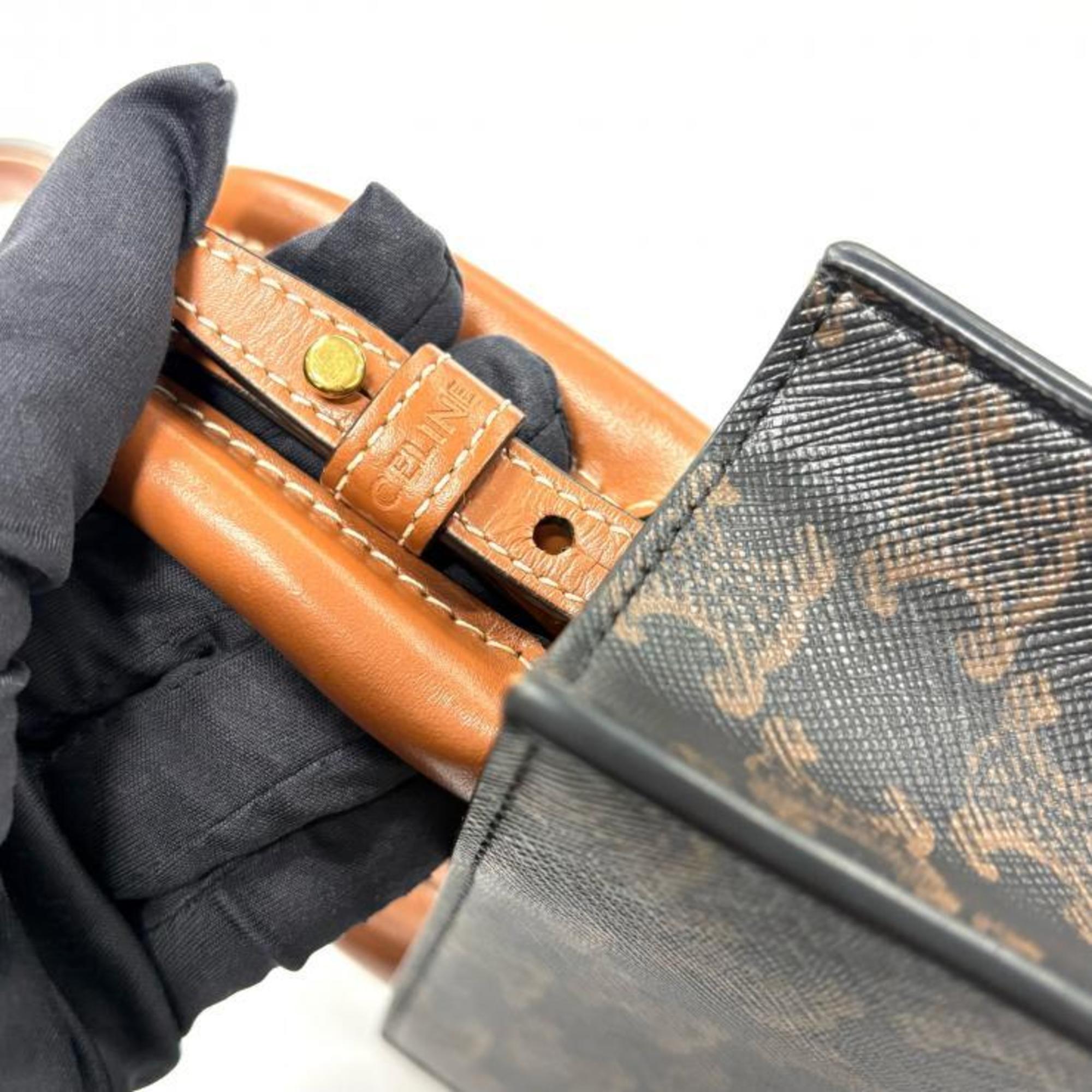 Celine Brown Pvc Leather Shoulder Bag (Pre-Owned)