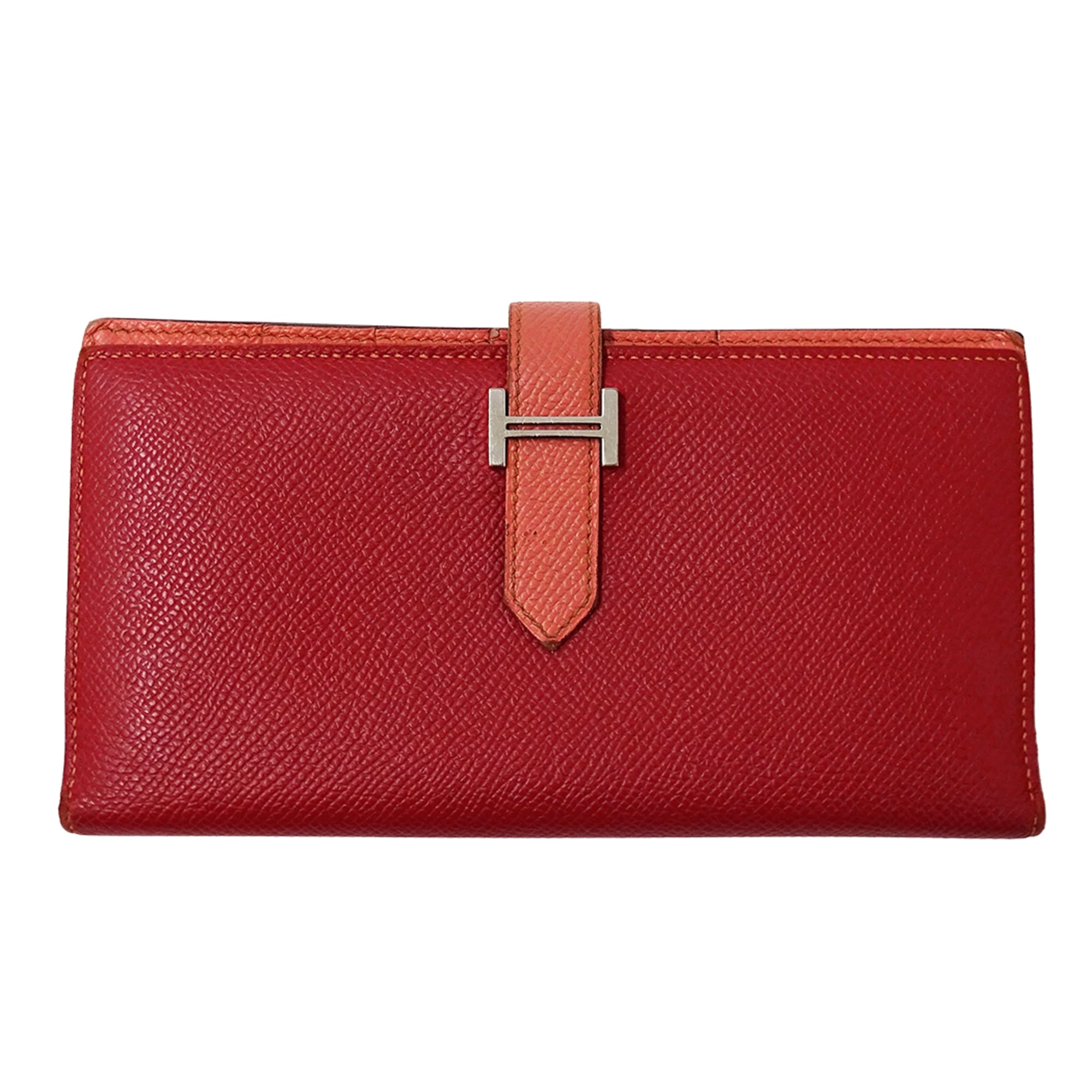 Hermes Pink Red Color Rouge Casaque Soufre Epsom Leather (Pre-Owned)