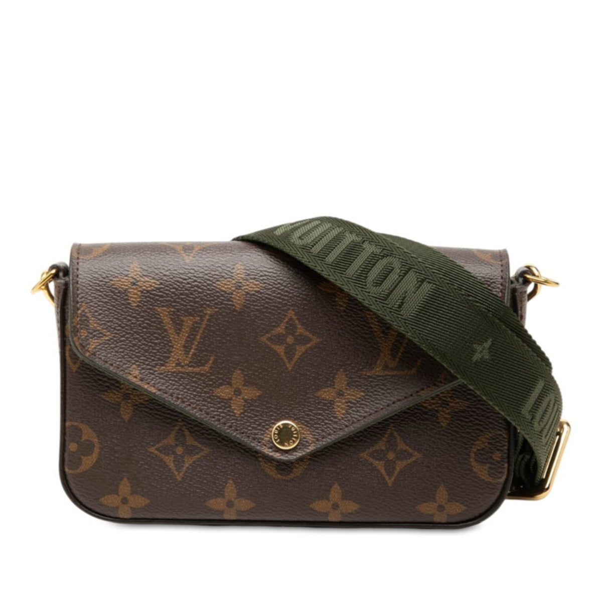 Louis Vuitton Brown Khaki Monogram Monogram Pochette Pouch Shoulder Bag (Pre-Owned)