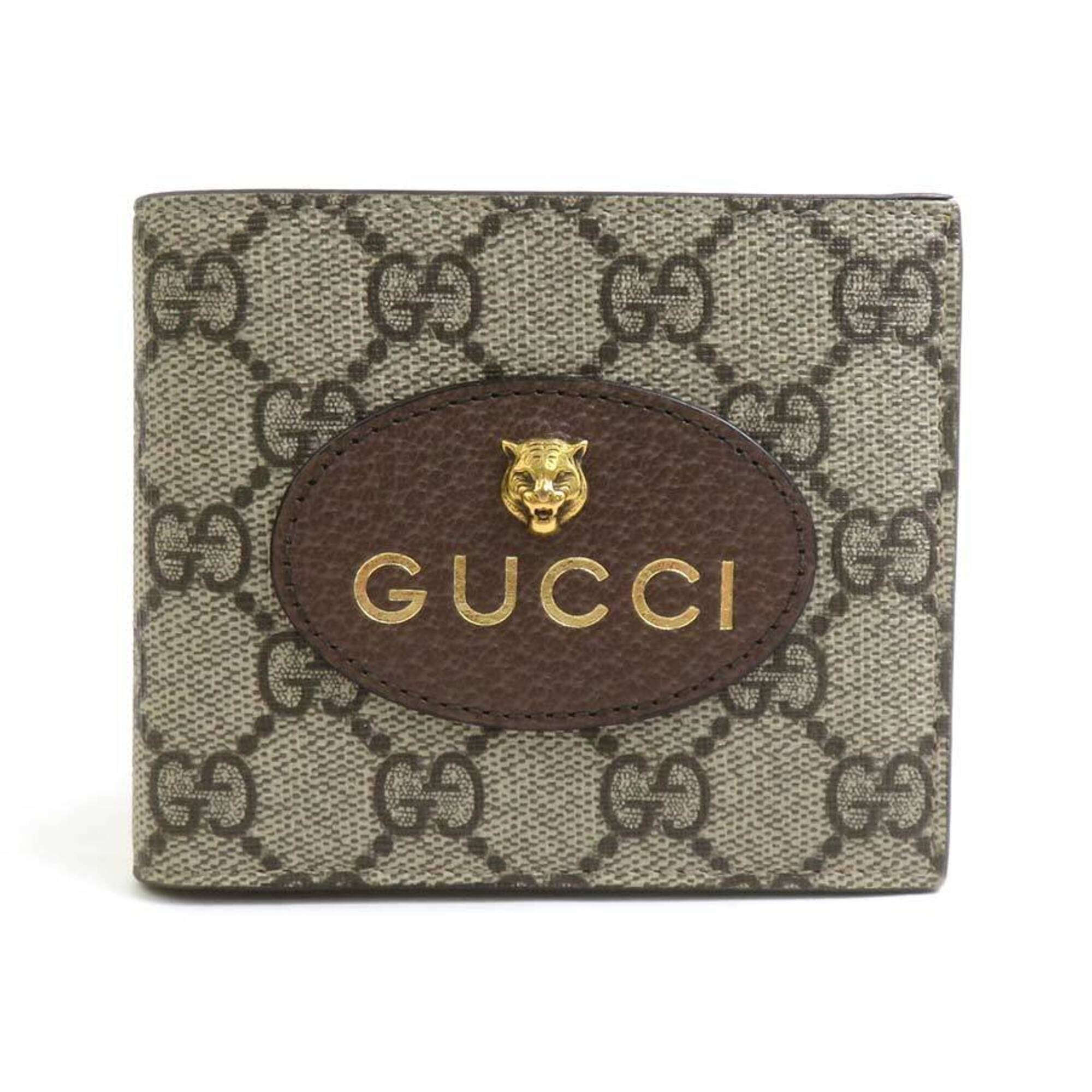 Gucci Brown Gg Supreme Bill Wallet (Bi-Fold) (Pre-Owned)