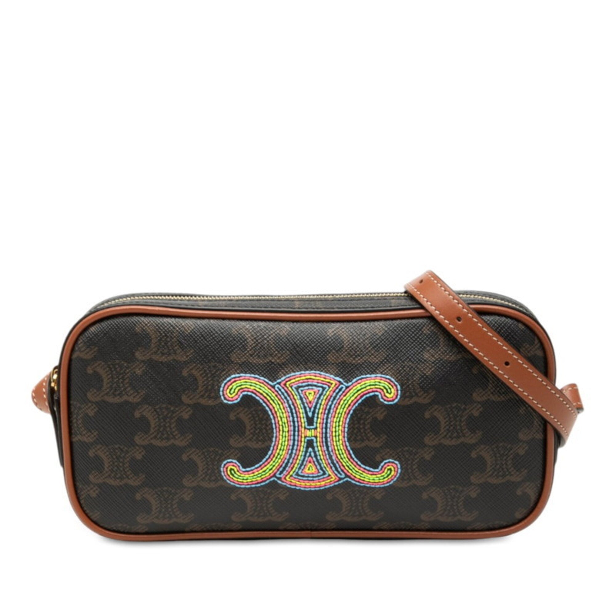Celine Brown Pvc Leather Shoulder Bag (Pre-Owned)