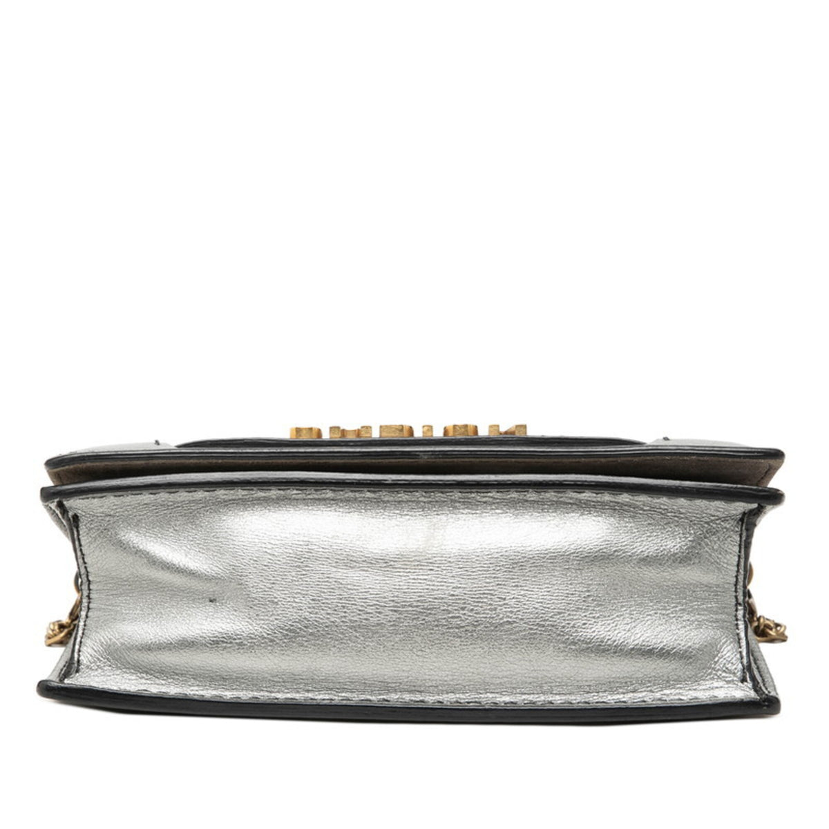 Christian Dior Gold Silver Leather Shoulder Bag (Pre-Owned)