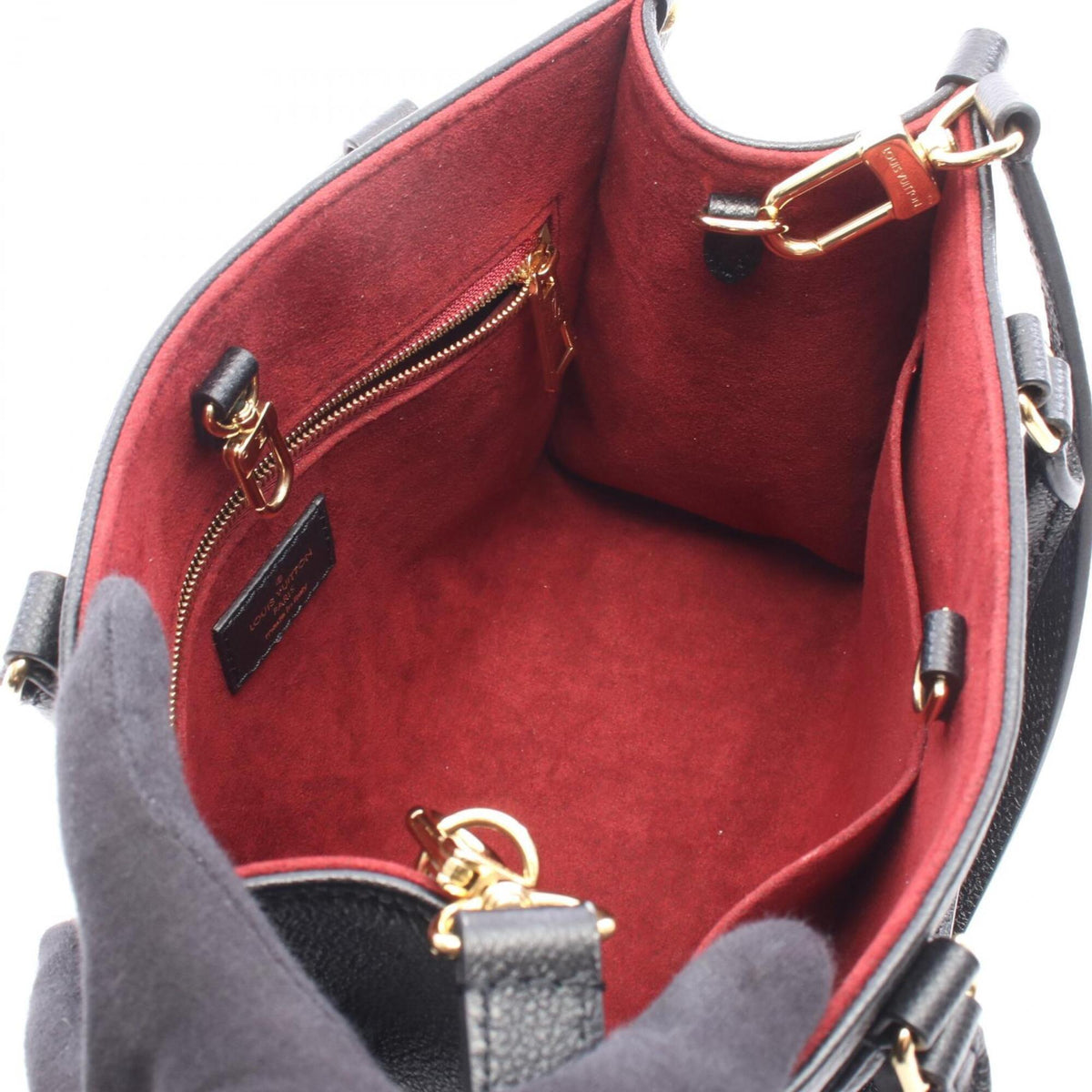 Louis Vuitton Beige Black Monogram Empreinte Handbag (Pre-Owned)