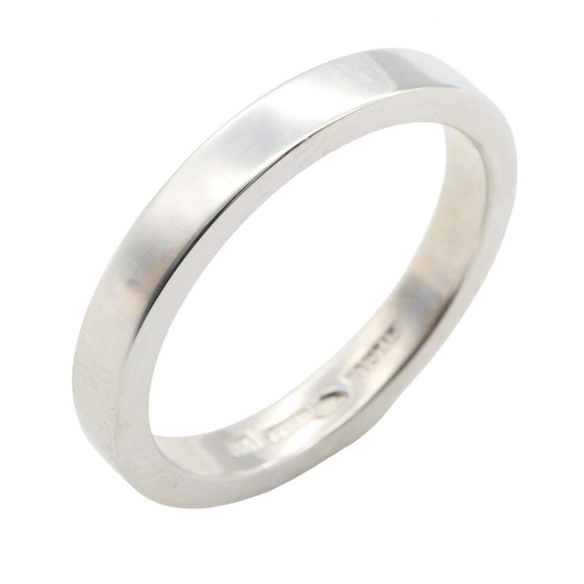 Bvlgari Silver Platinum 950 Band Ring (Pre-Owned)