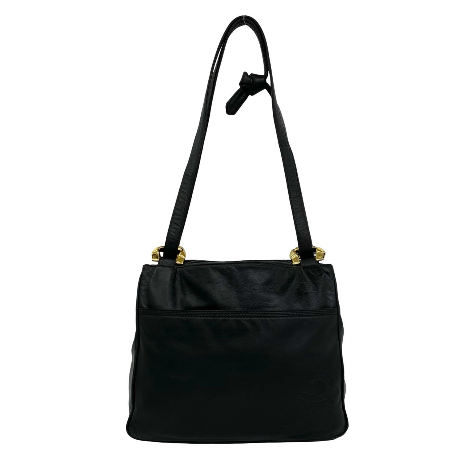 Loewe Black Leather Pochette Shoulder Bag Tote Bag (Pre-Owned)
