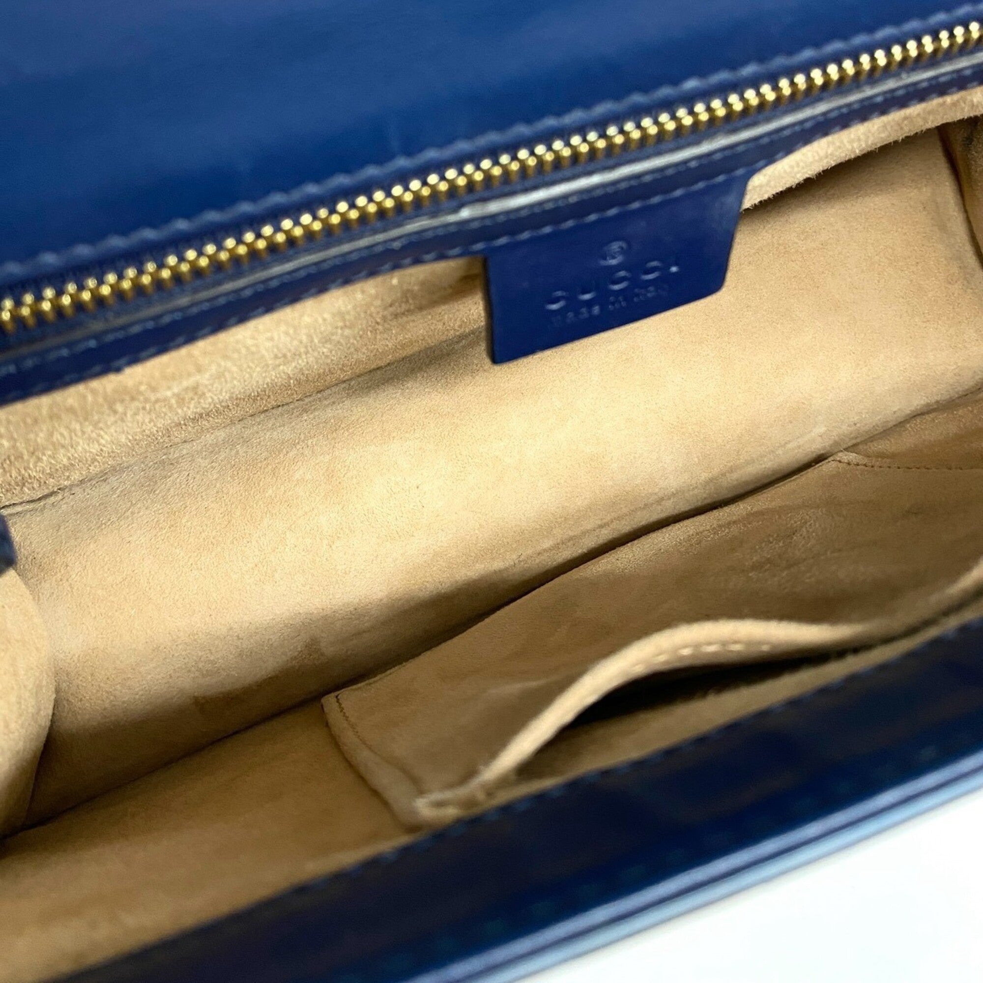 Gucci Green Navy Red Color Leather Pochette Shoulder Bag (Pre-Owned)