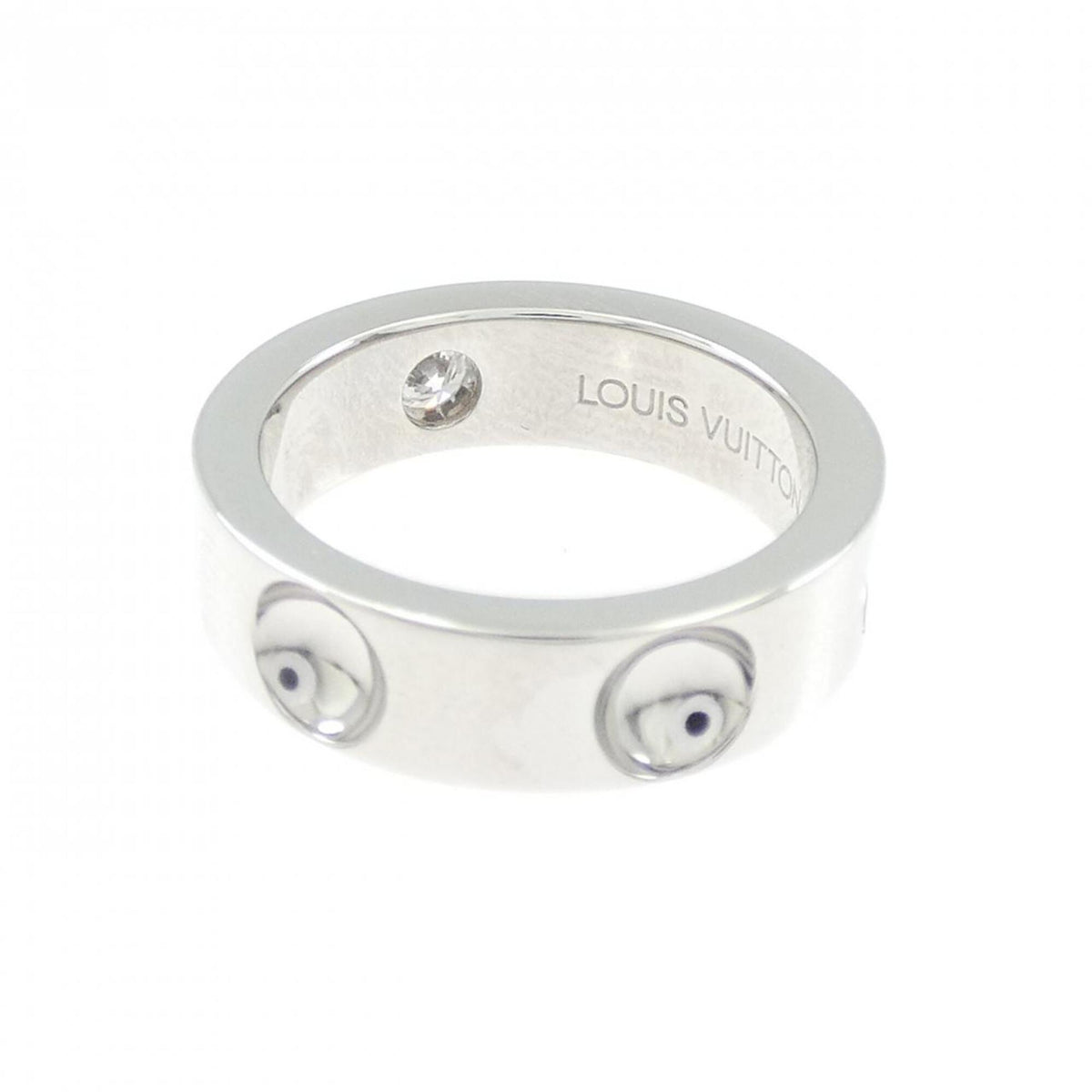 Louis Vuitton Platinum Platinum 950 Band Ring (Pre-Owned)