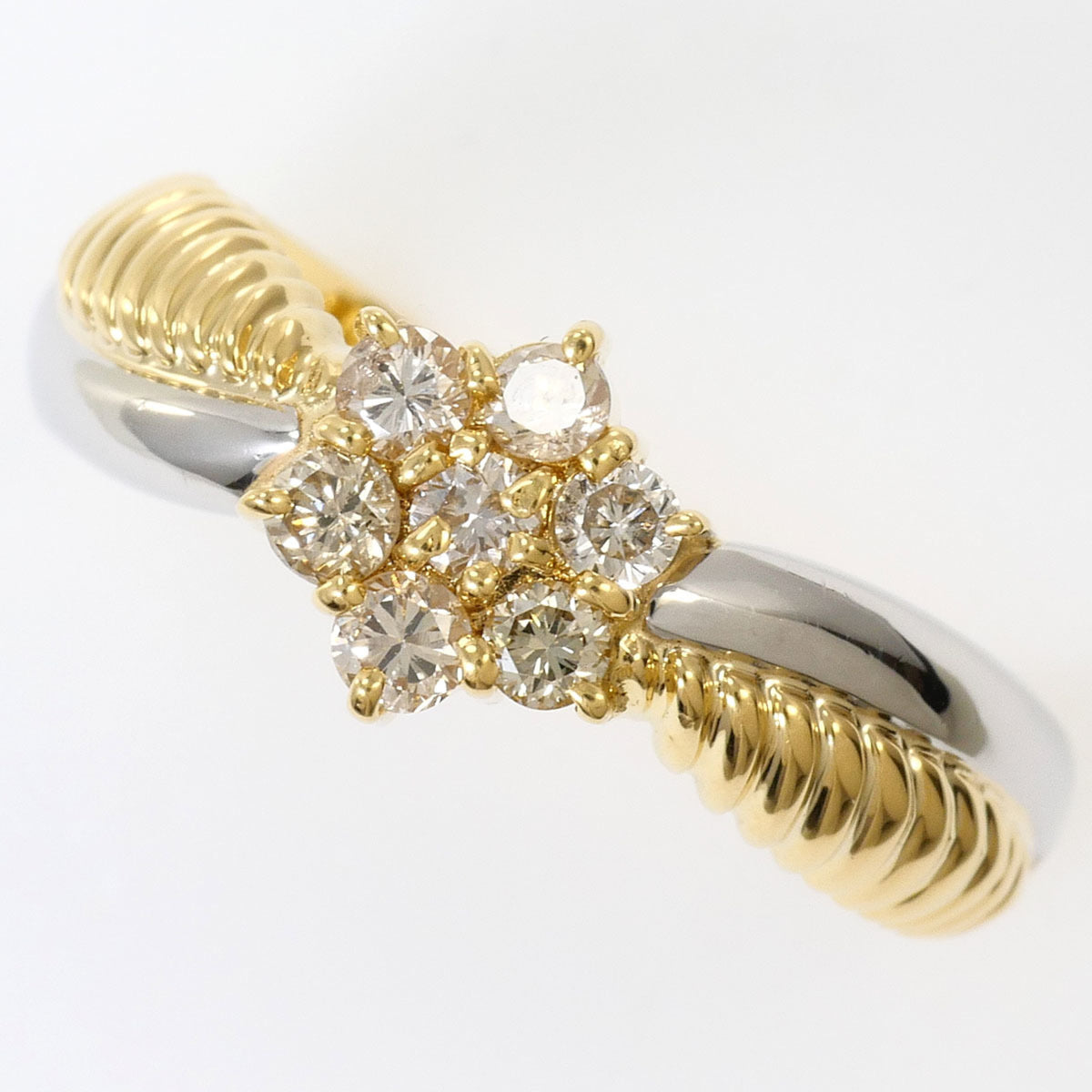 Unbranded Platinum Yellow Gold Yellow Gold (18K) Platinum 900 Band Ring (Pre-Owned)