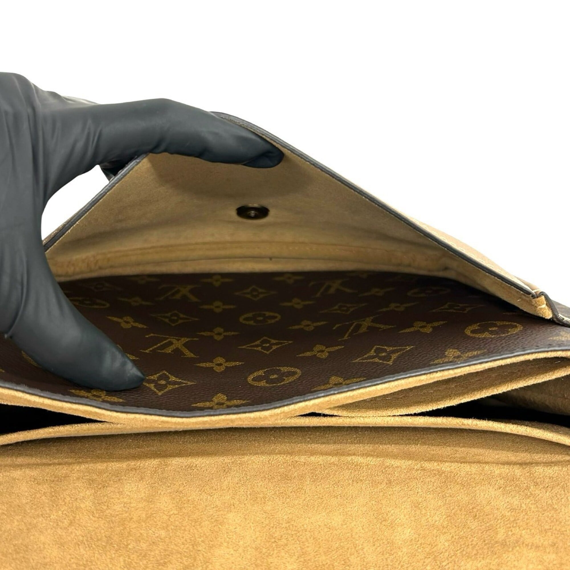 Louis Vuitton Brown Leather Pvc Handbag Shoulder Bag (Pre-Owned)
