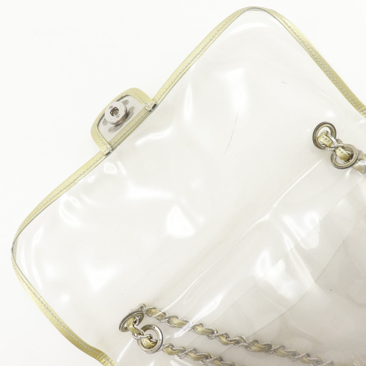 Chanel Clear Gold Vinyl Shoulder Bag (Pre-Owned)