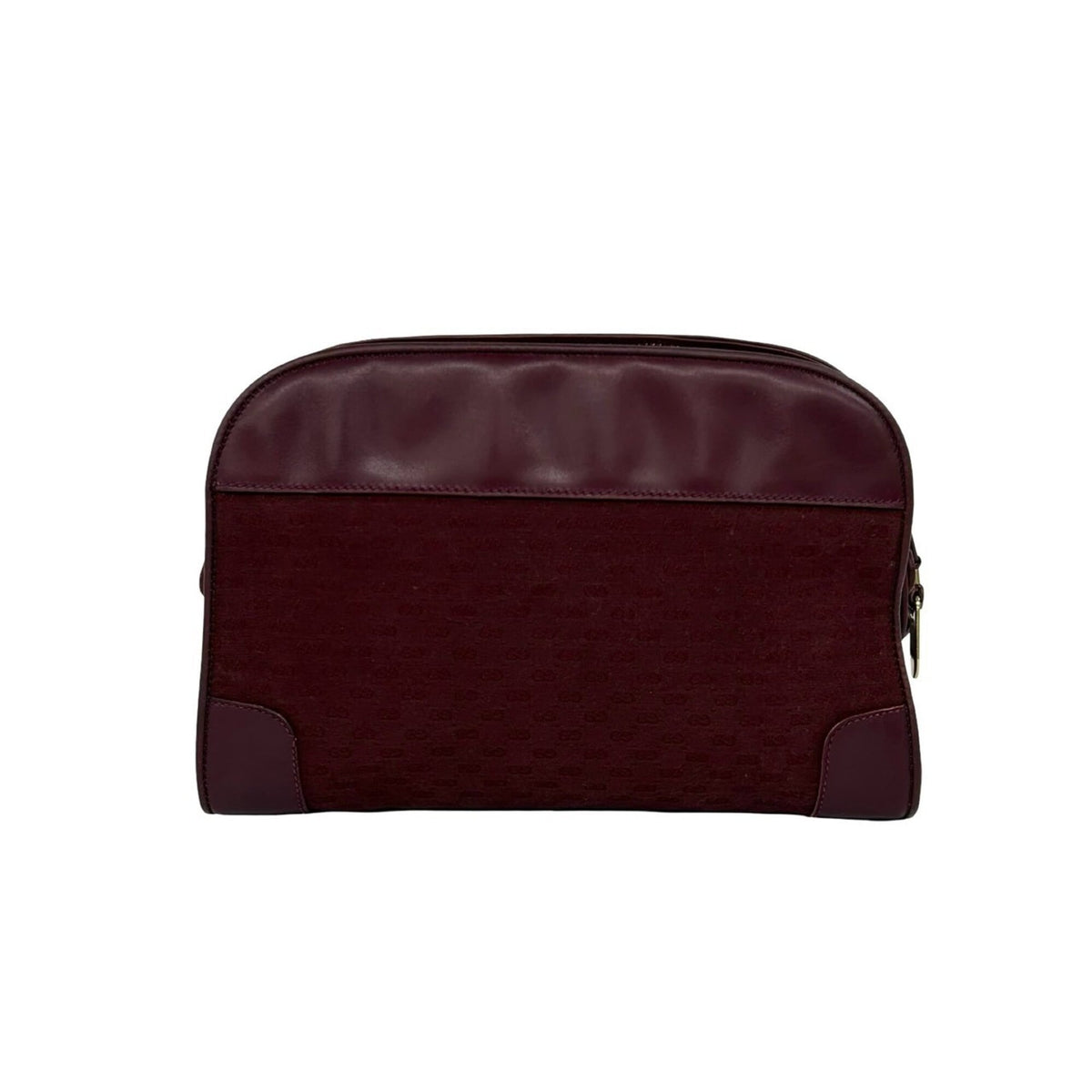 Gucci Navy Red Color Wine Canvas Leather Shoulder Bag (Pre-Owned)