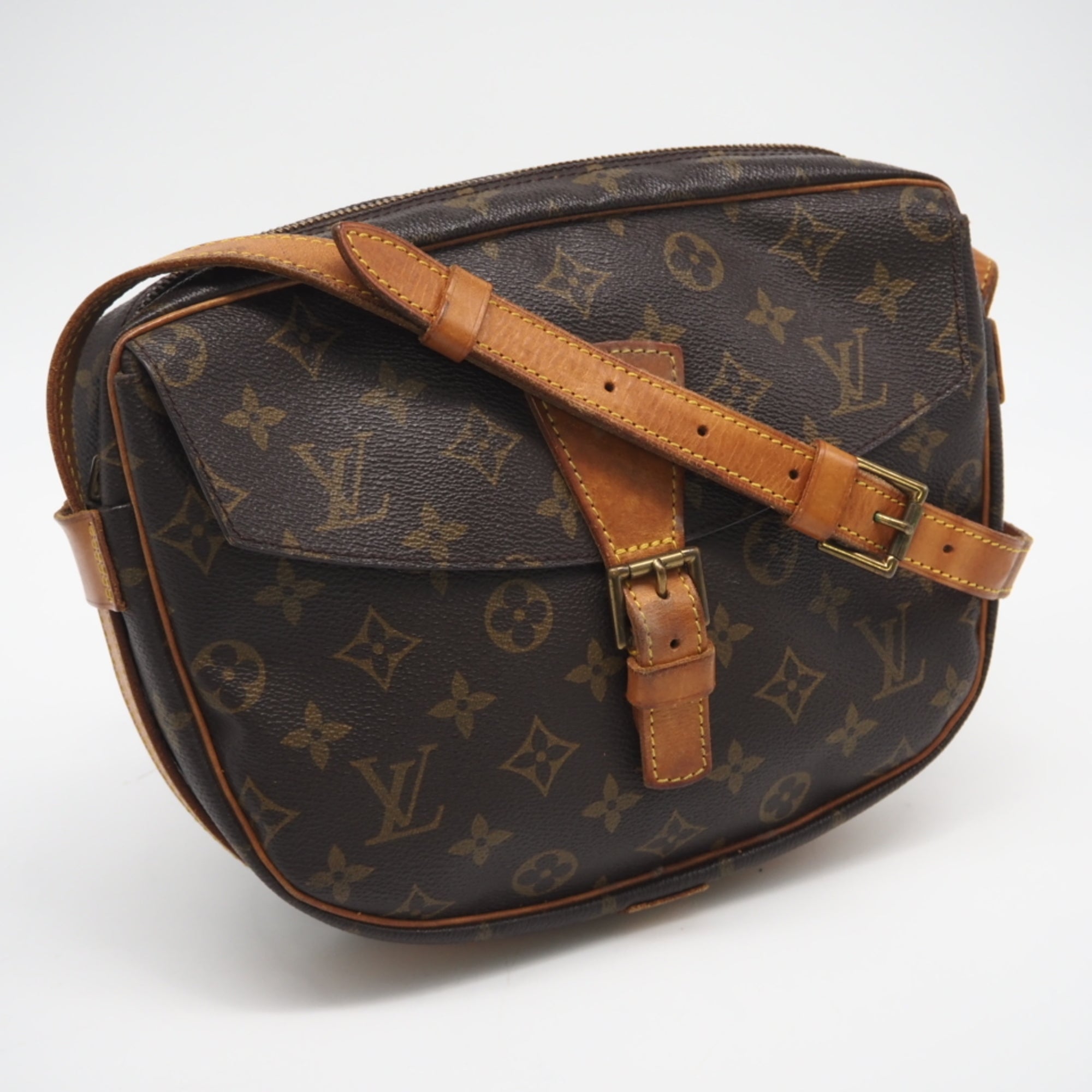 Louis Vuitton Brown Coated Canvas Leather Shoulder Bag (Pre-Owned)