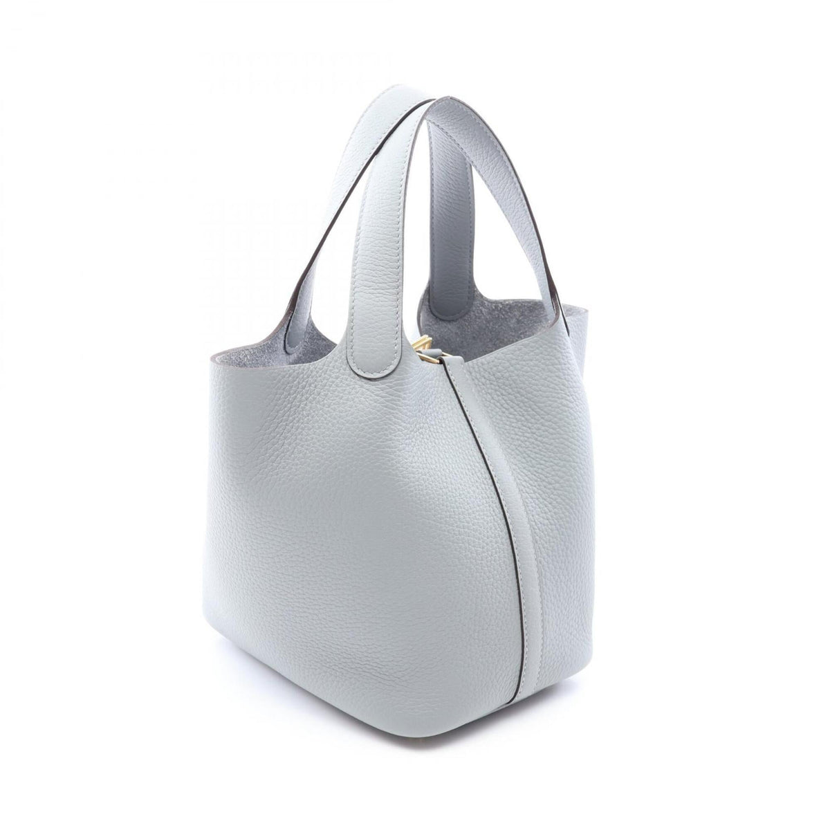 Hermes Blue Taurillon Clemence Leather Handbag (Pre-Owned)