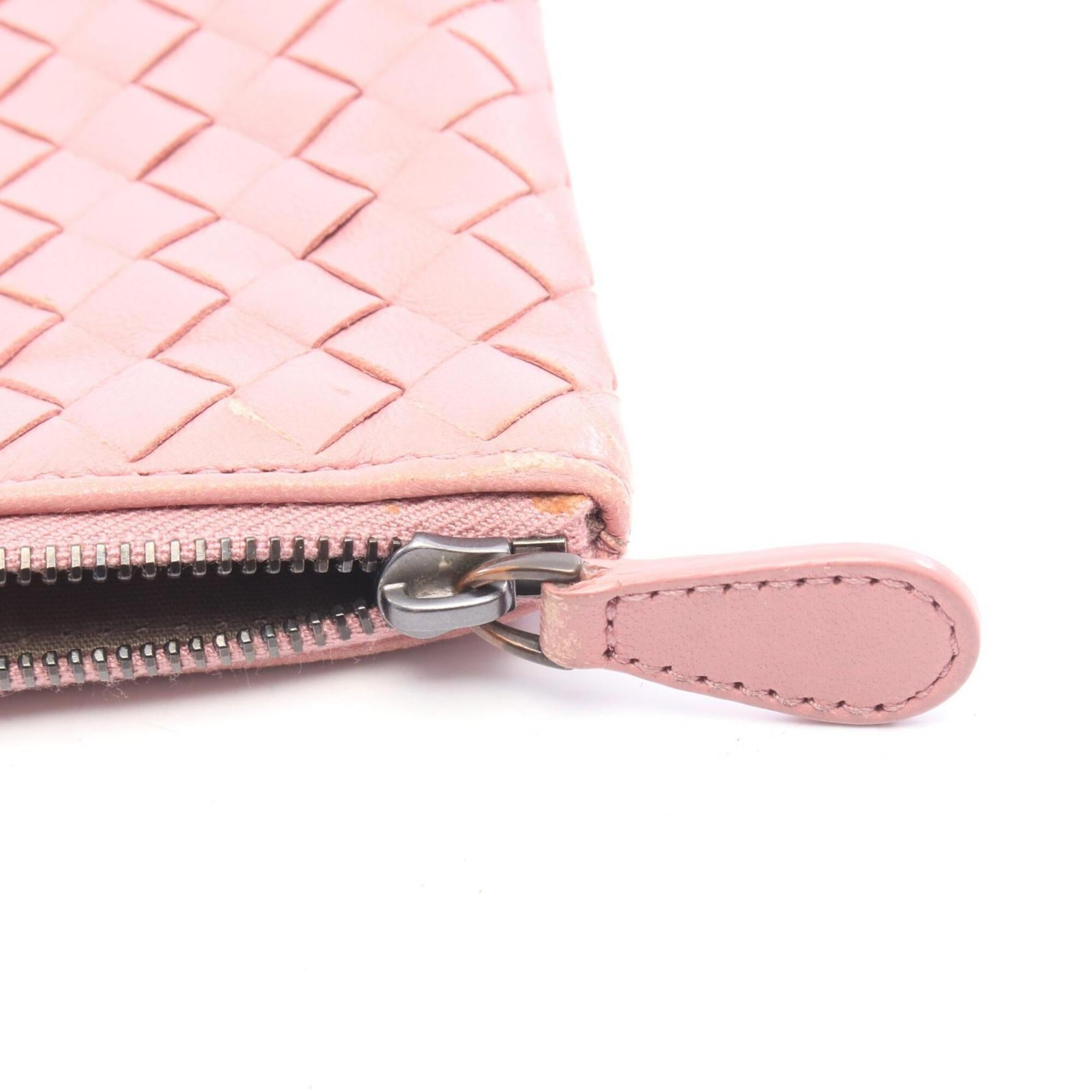 Bottega Veneta Pink Intrecciato Pouch (Pre-Owned)