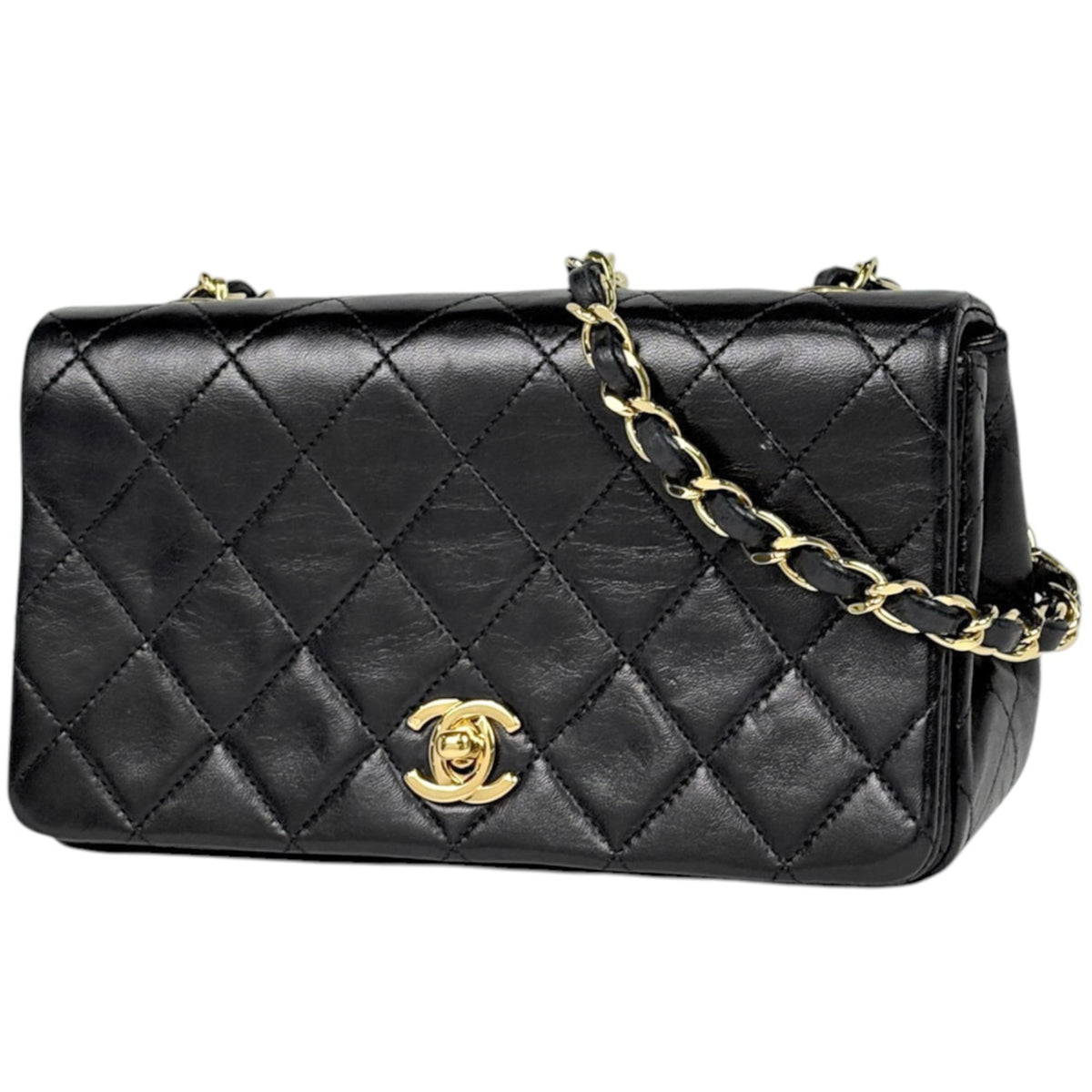 Chanel Black Leather Shoulder Bag (Pre-Owned)
