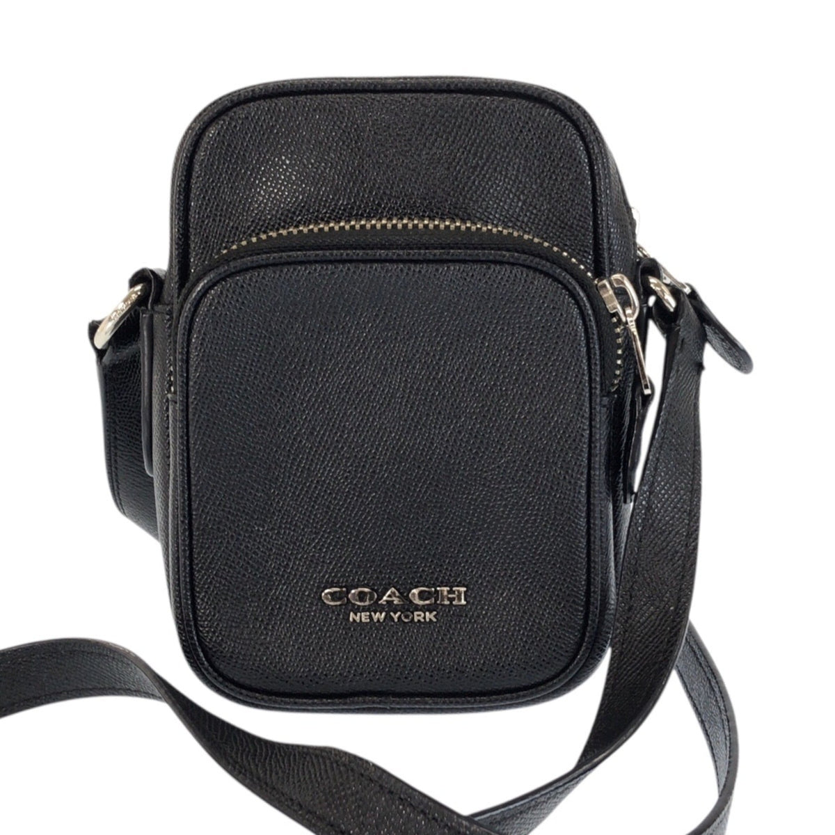 Coach Black Leather Pochette Shoulder Bag (Pre-Owned)