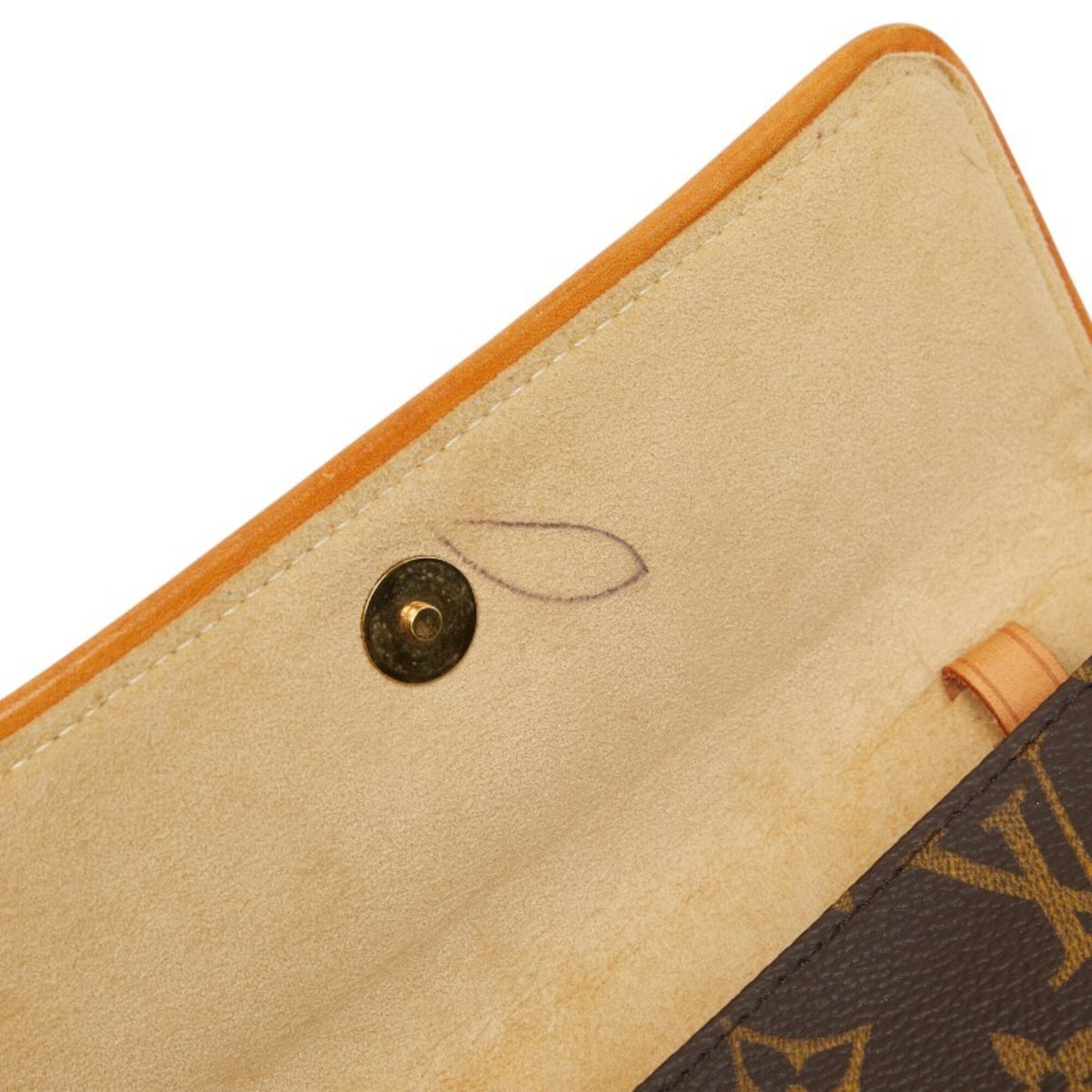 Louis Vuitton Brown Pvc Leather Handbag Pochette Pouch (Pre-Owned)