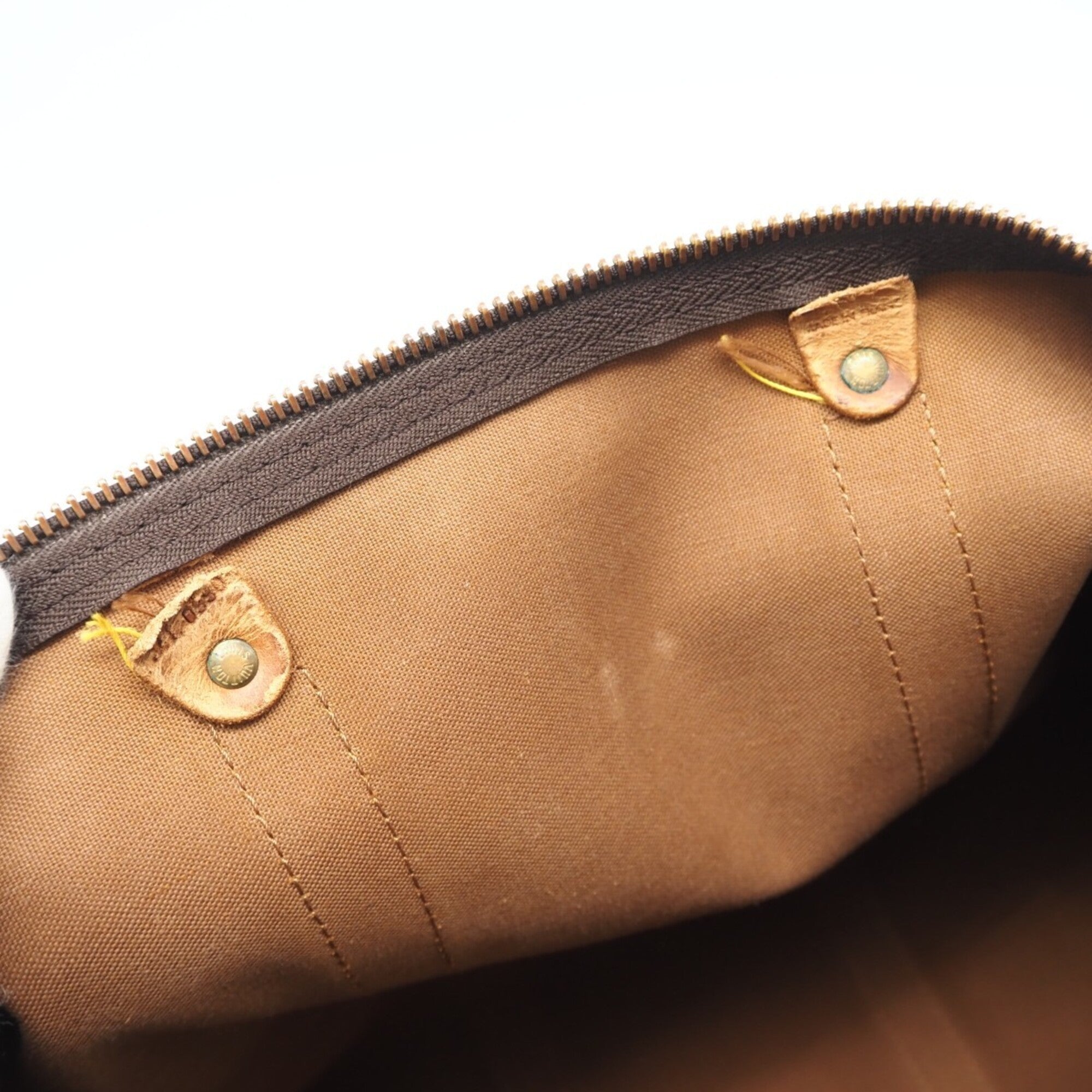 Louis Vuitton Brown Coated Canvas Leather Boston Bag (Pre-Owned)