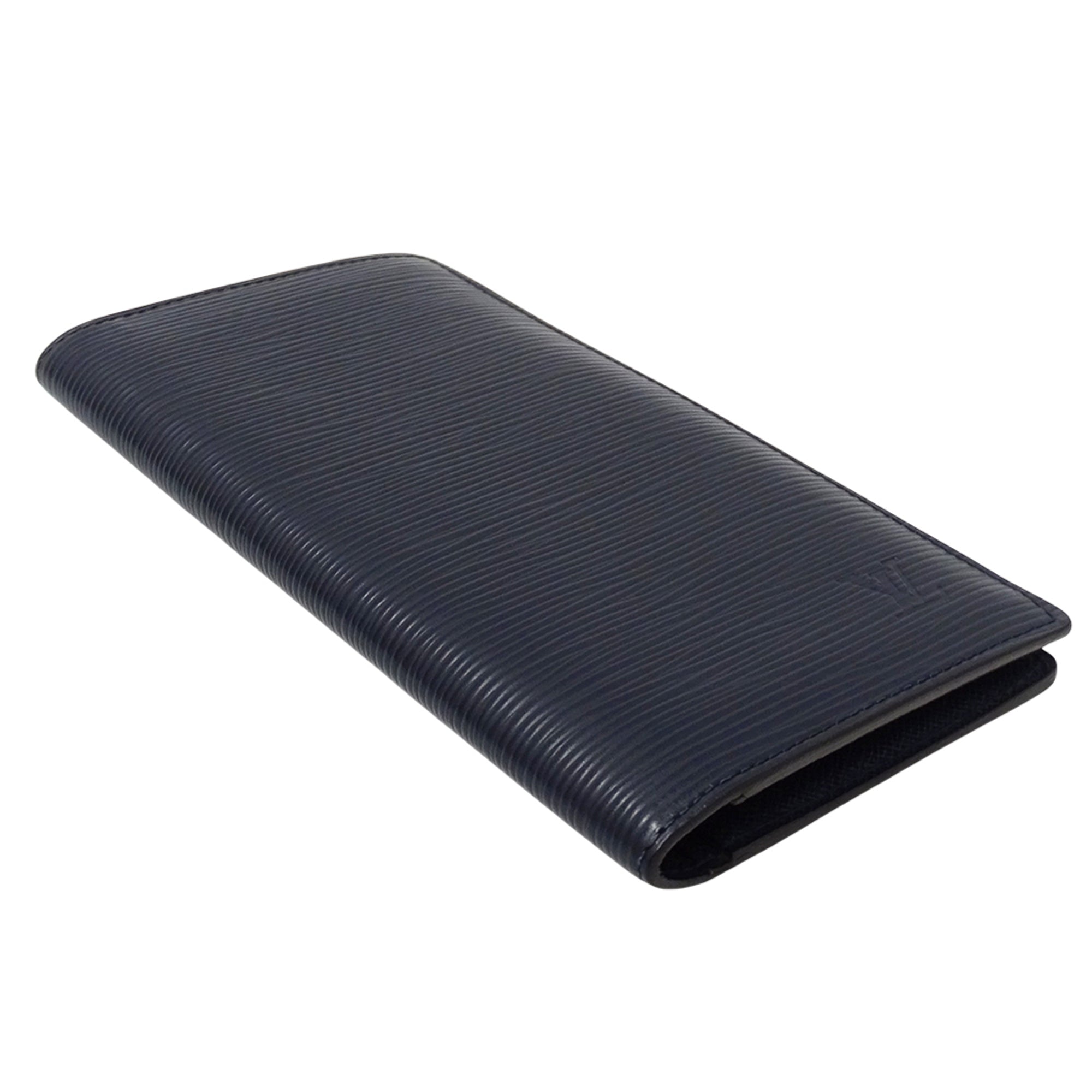 Louis Vuitton Navy Blue Epi Leather Long Wallet (Bi-Fold) (Pre-Owned)